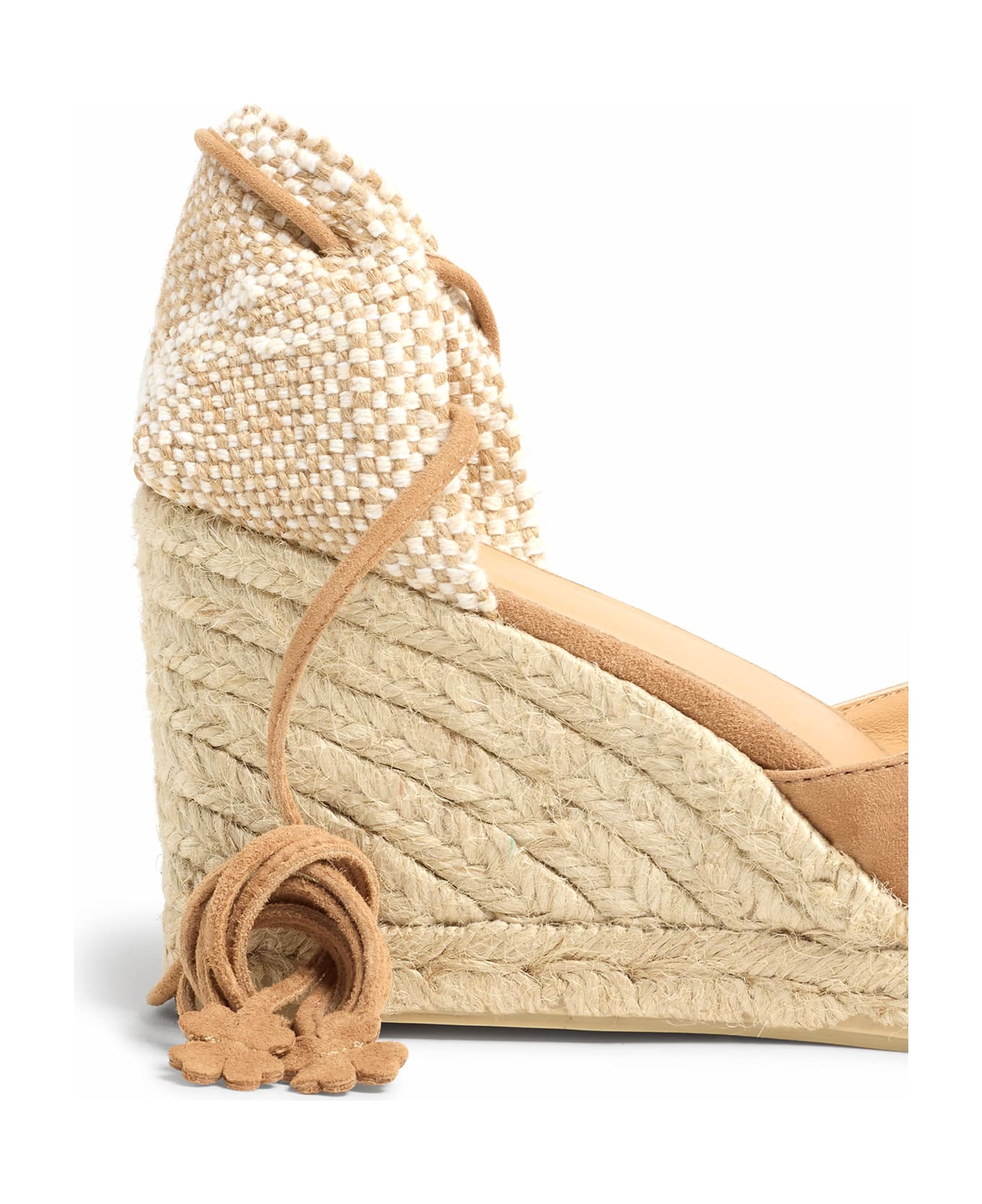 Castañer Espadrilles Carina With Wedge And Laces - TOSTADO