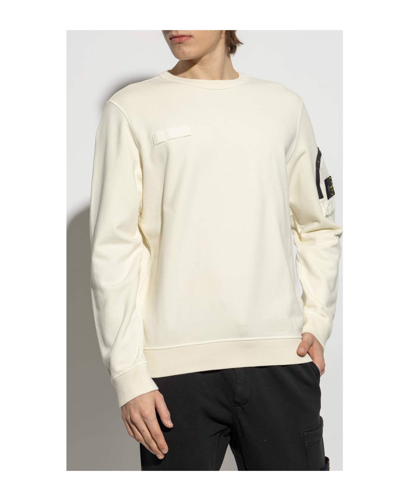Stone Island Sweatshirt With Logo - Avorio