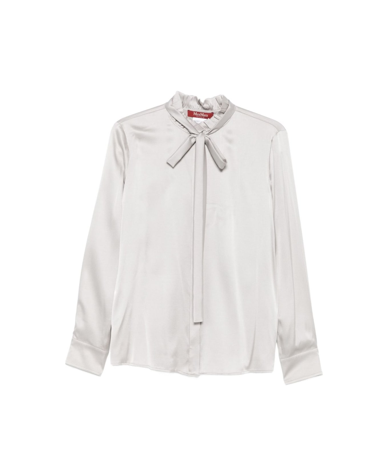 Max Mara Studio Max Mara Ruffled-neck Blouse - Grey