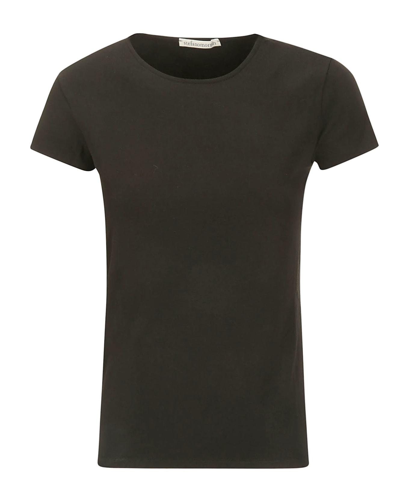 Stefano Mortari M/s Crew Neck T-shirt - BLACK Tシャツ