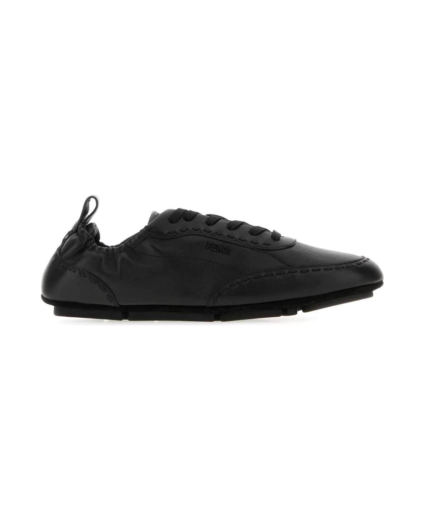 Fendi Black Leather Fendi Fit Sneakers - BLACK