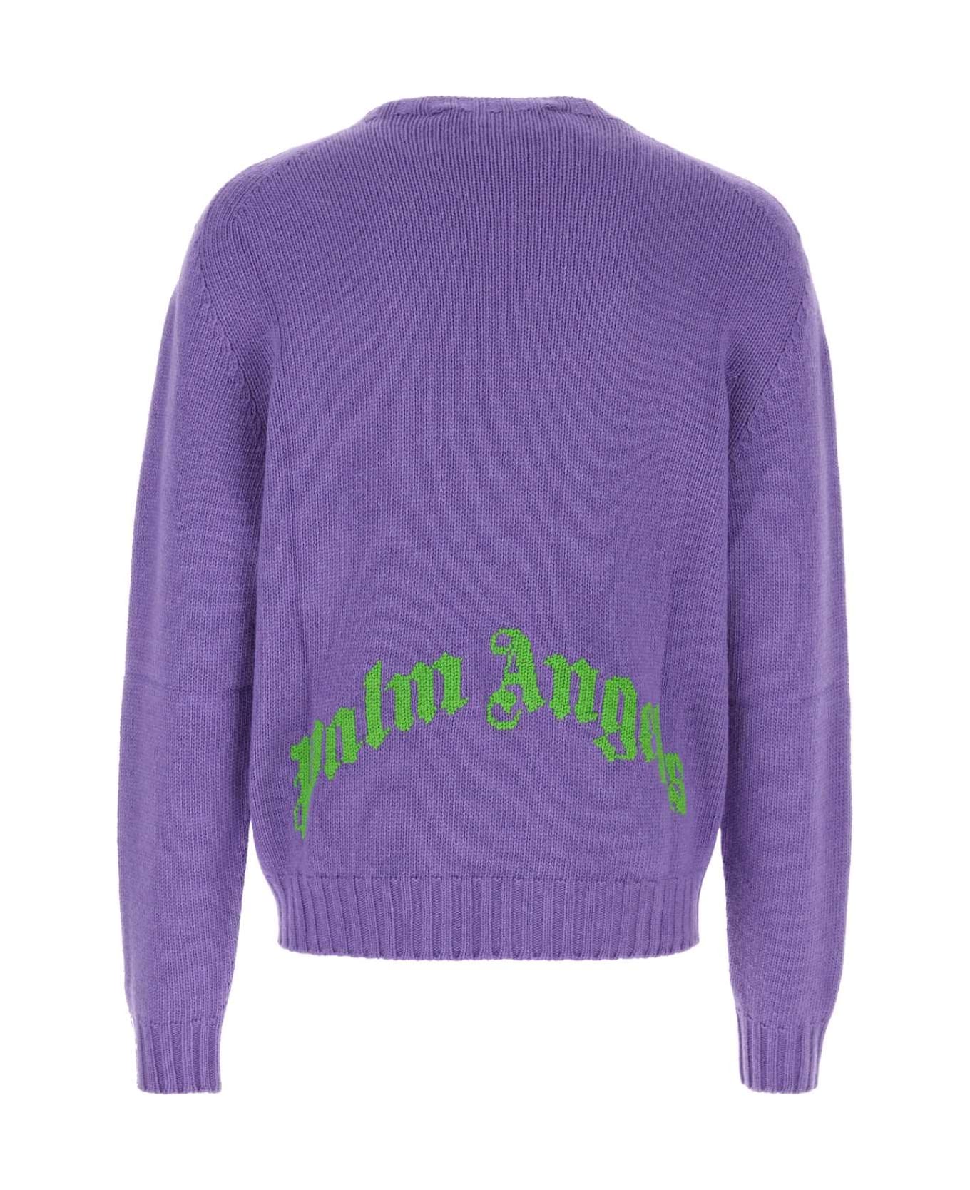 Palm Angels Purple Wool Blend Sweater - 3554