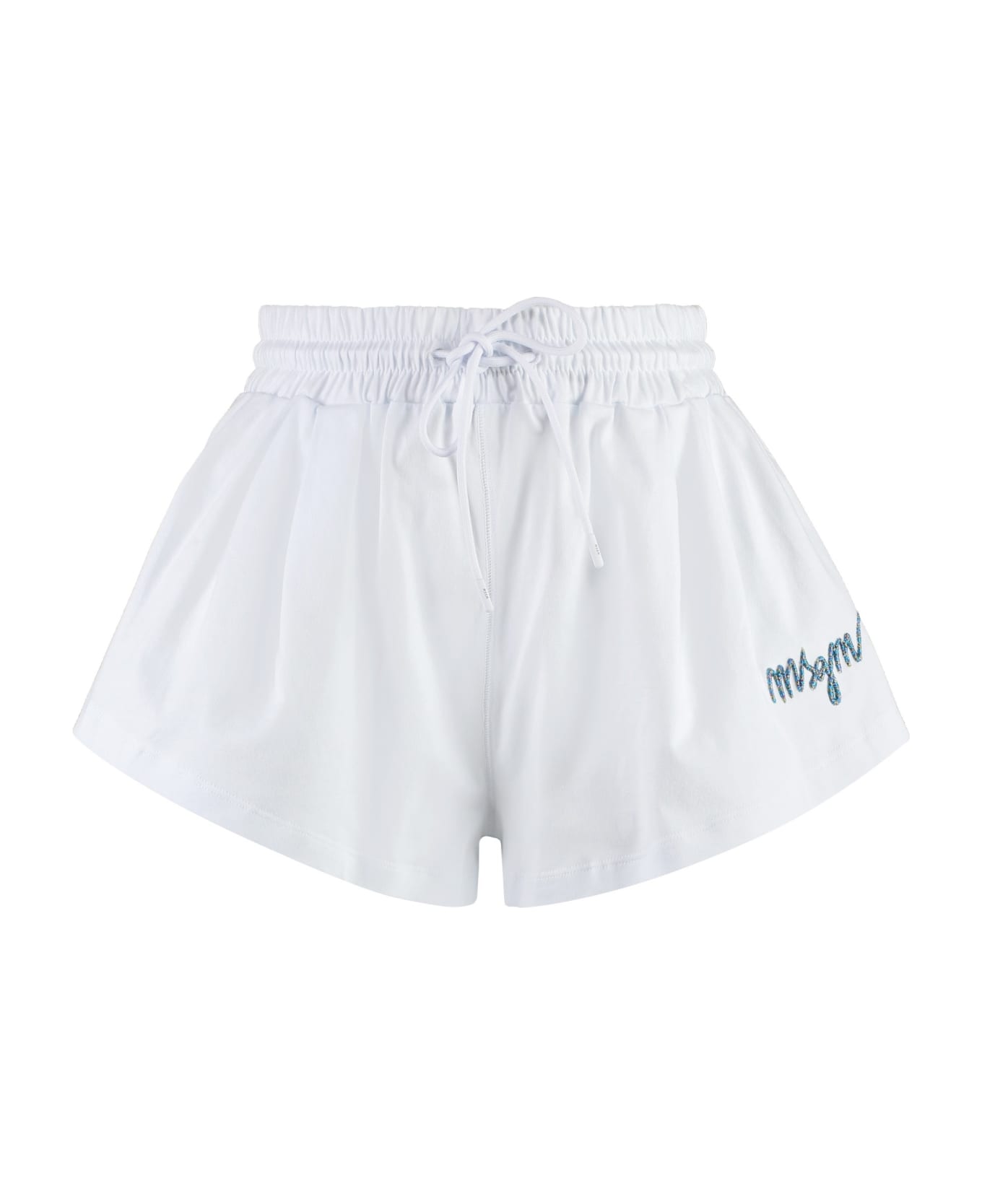 MSGM Cotton Shorts - White