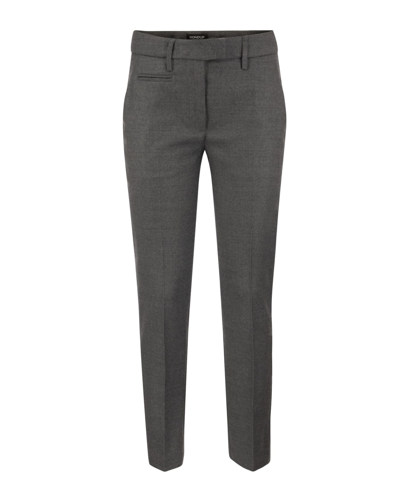 Dondup Perfect - Wool Slim-fit Trousers - Grey ボトムス