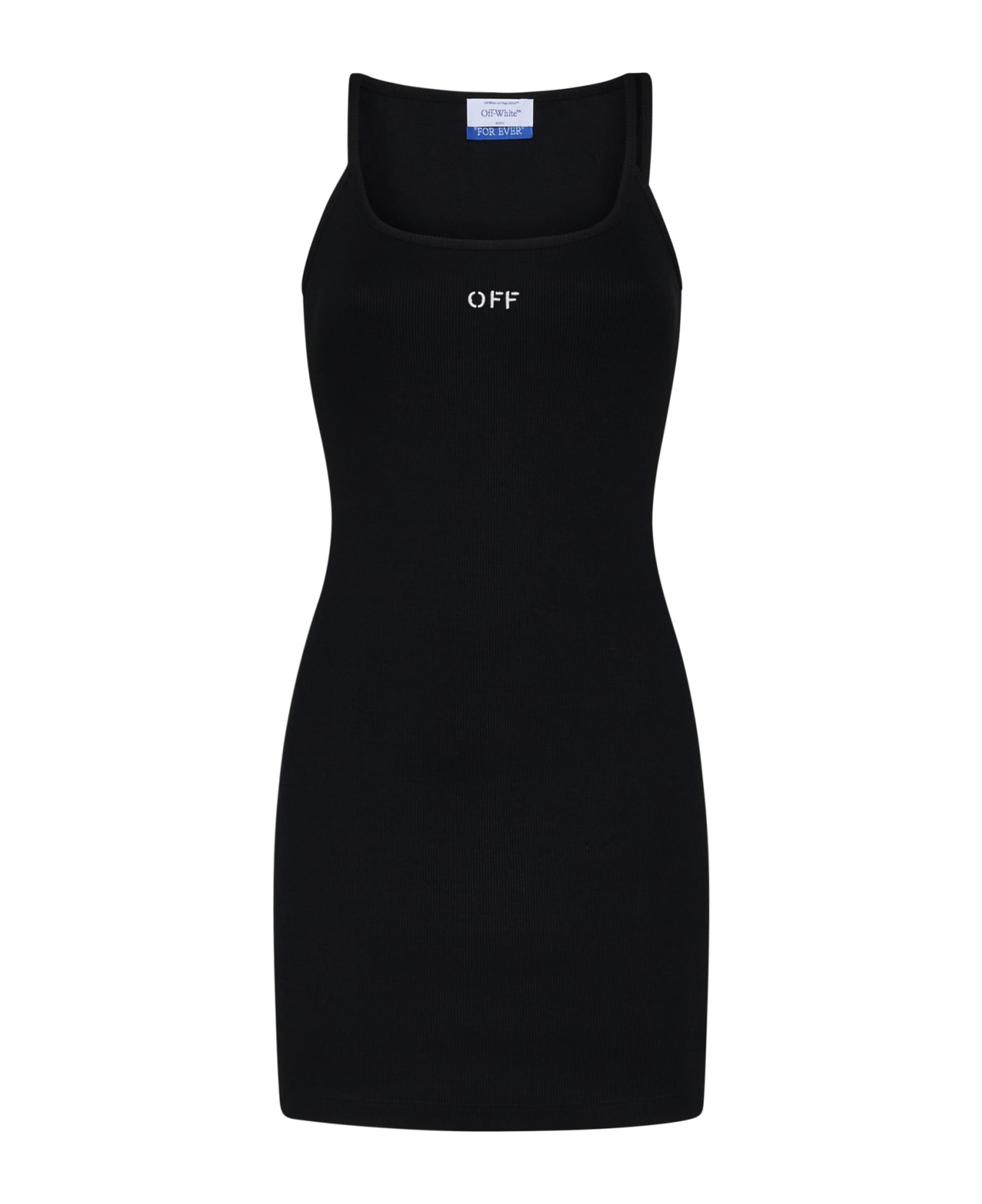 Off-White Off Stamp Mini Dress - BLACK WHITE (Black) ワンピース＆ドレス