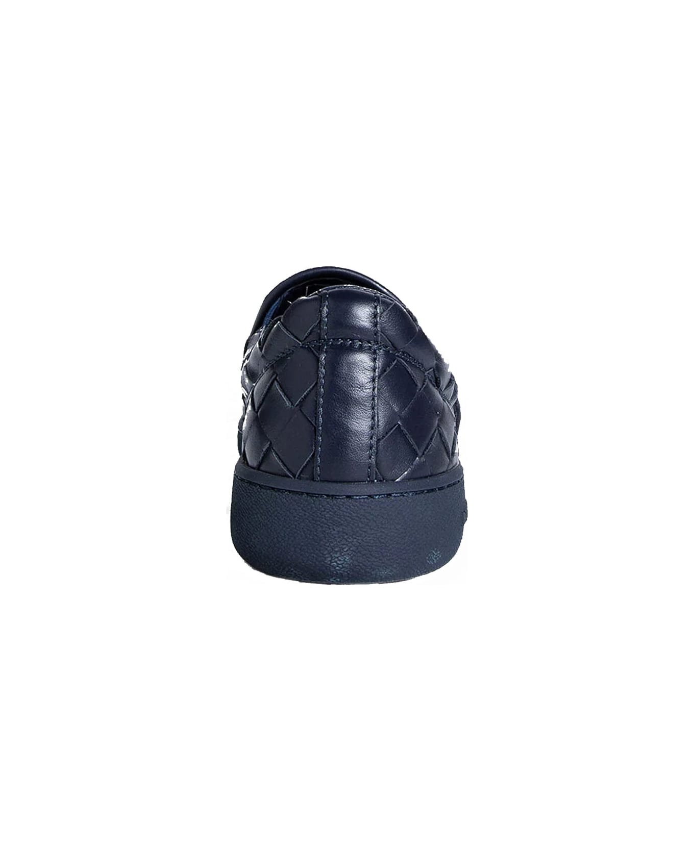 Bottega Veneta Intrecciato Leather Sneakers - Blue