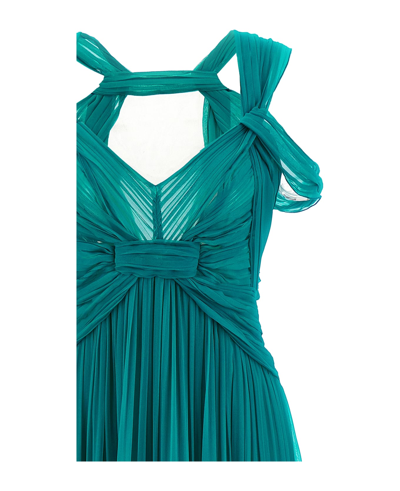 Alberta Ferretti Chiffon Dress - Green