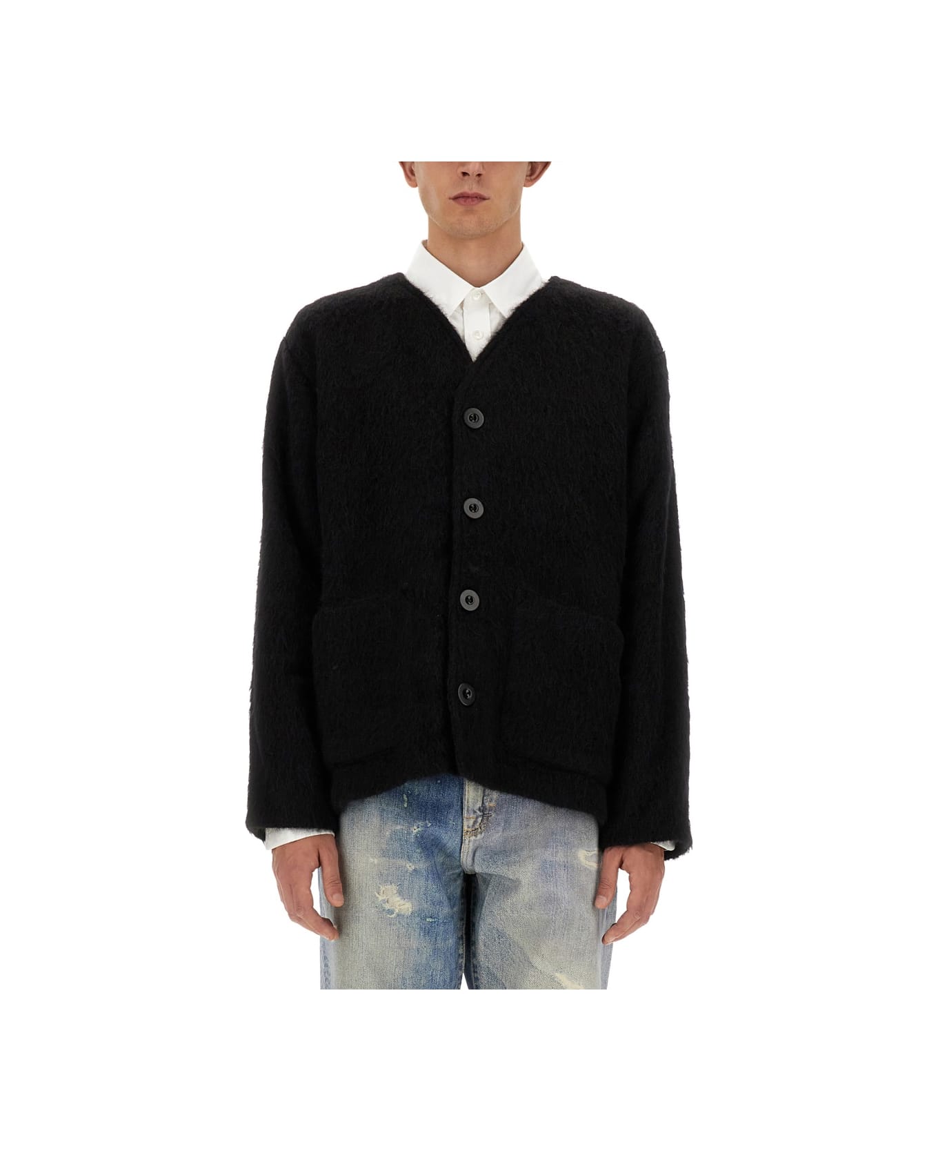 Our Legacy V-neck Cardigan - BLACK