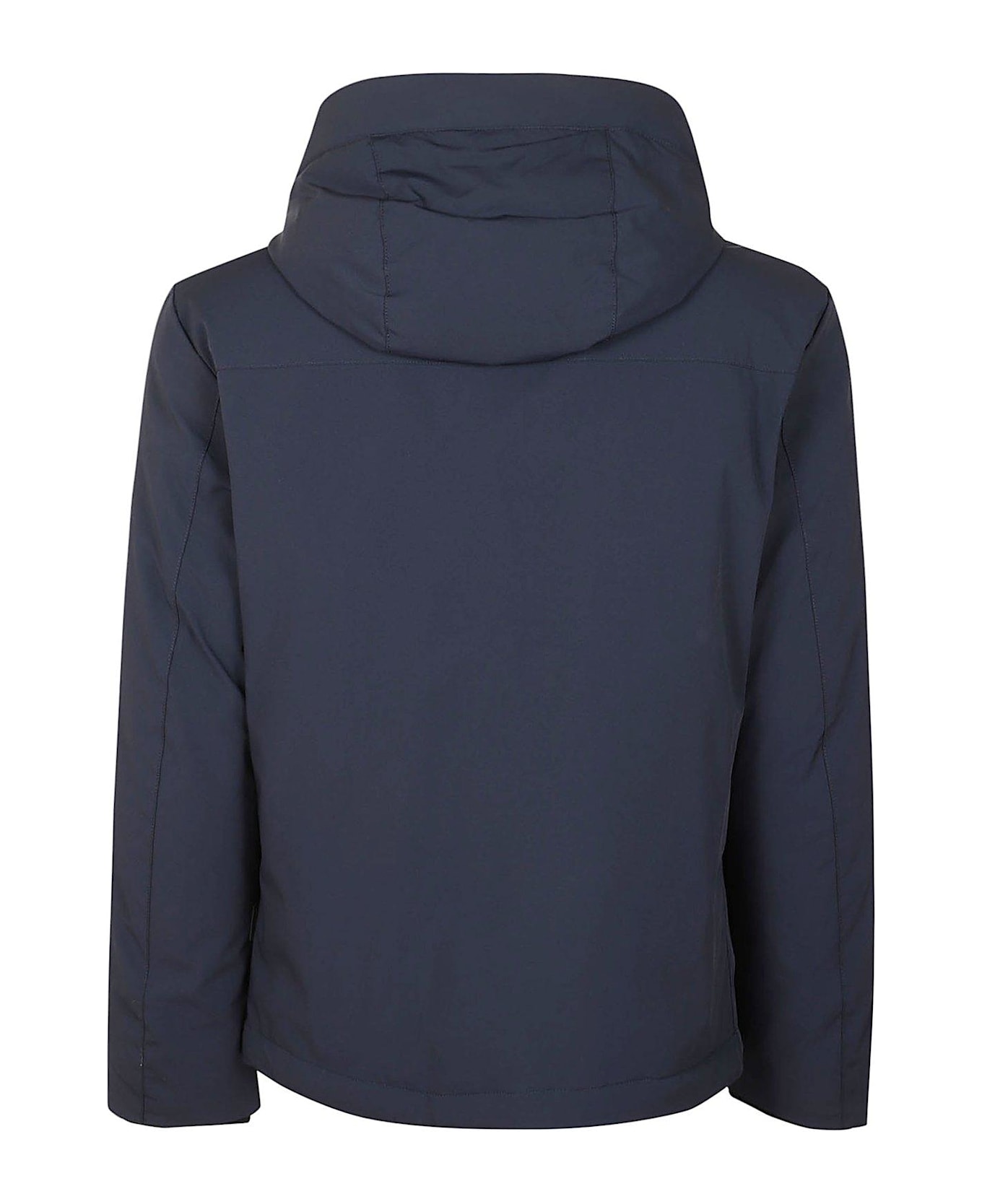 Woolrich Padded Detachable Hooded Jacket - Melton Blue