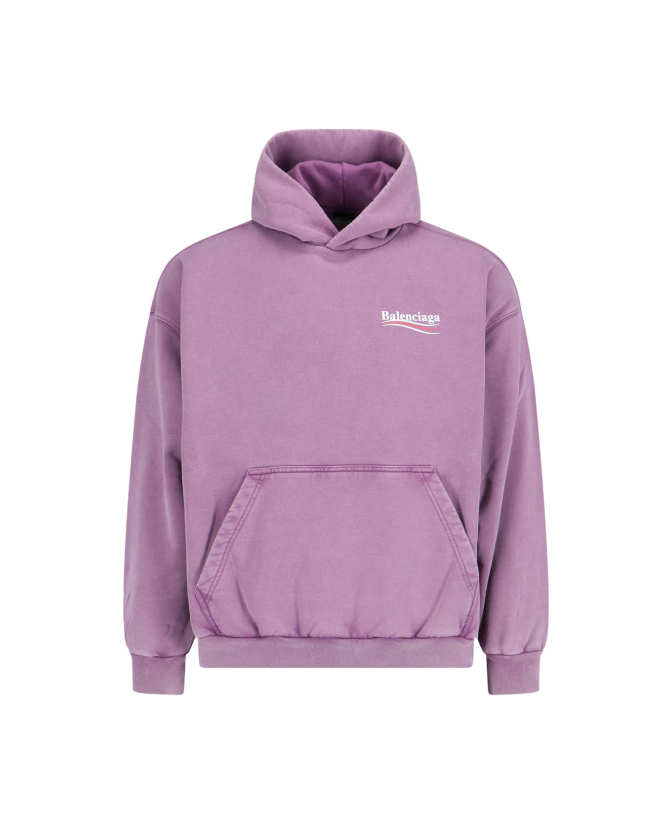Balenciaga "political Campaign" Logo Hoodie - Purple
