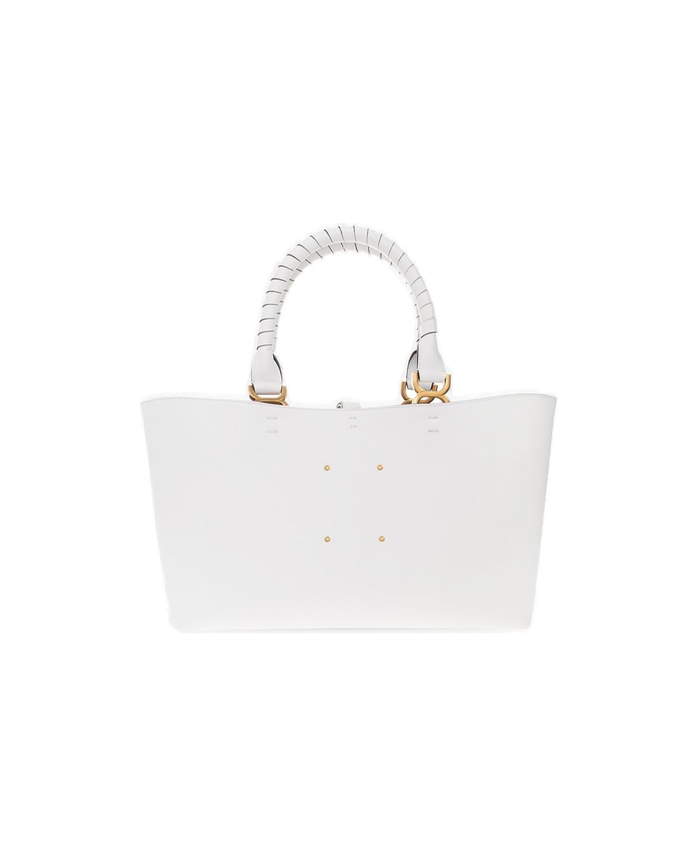 Chloé Marcie Small Shopper Bag - White