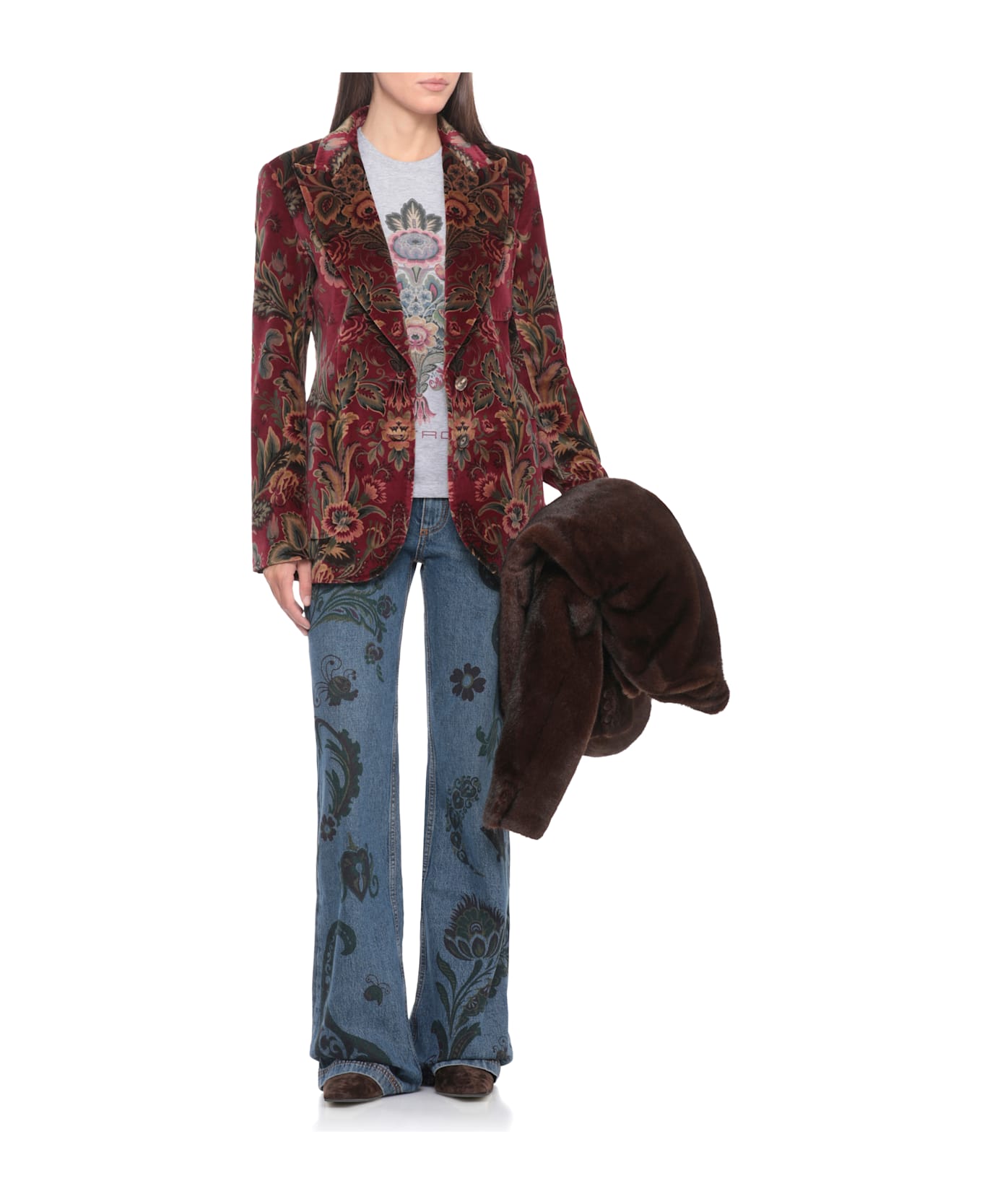 Etro Blazer With Print - MULTICOLOUR