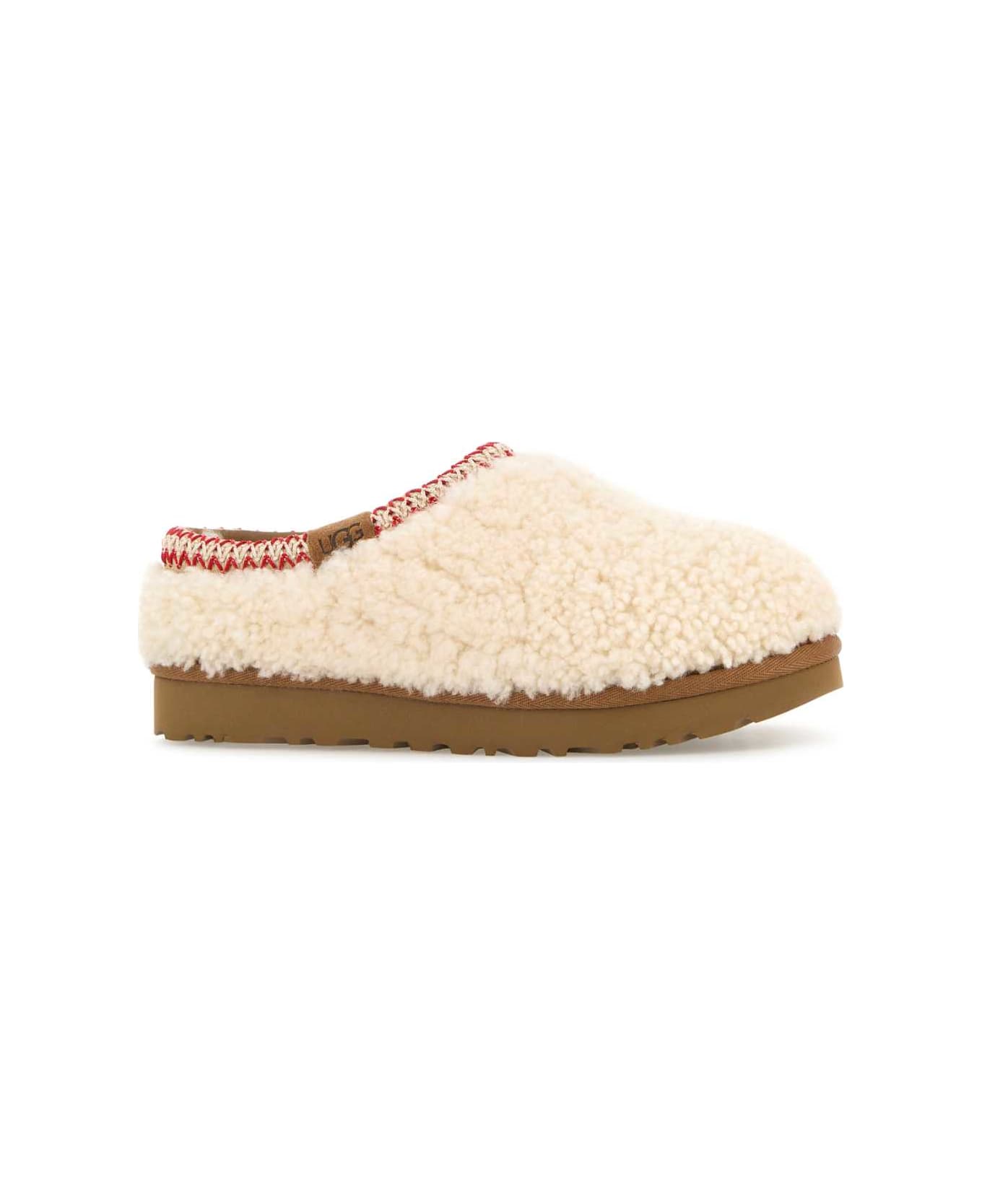 UGG Ivory Eco Fut Tasman Maxi Curly Slippers - NATURAL