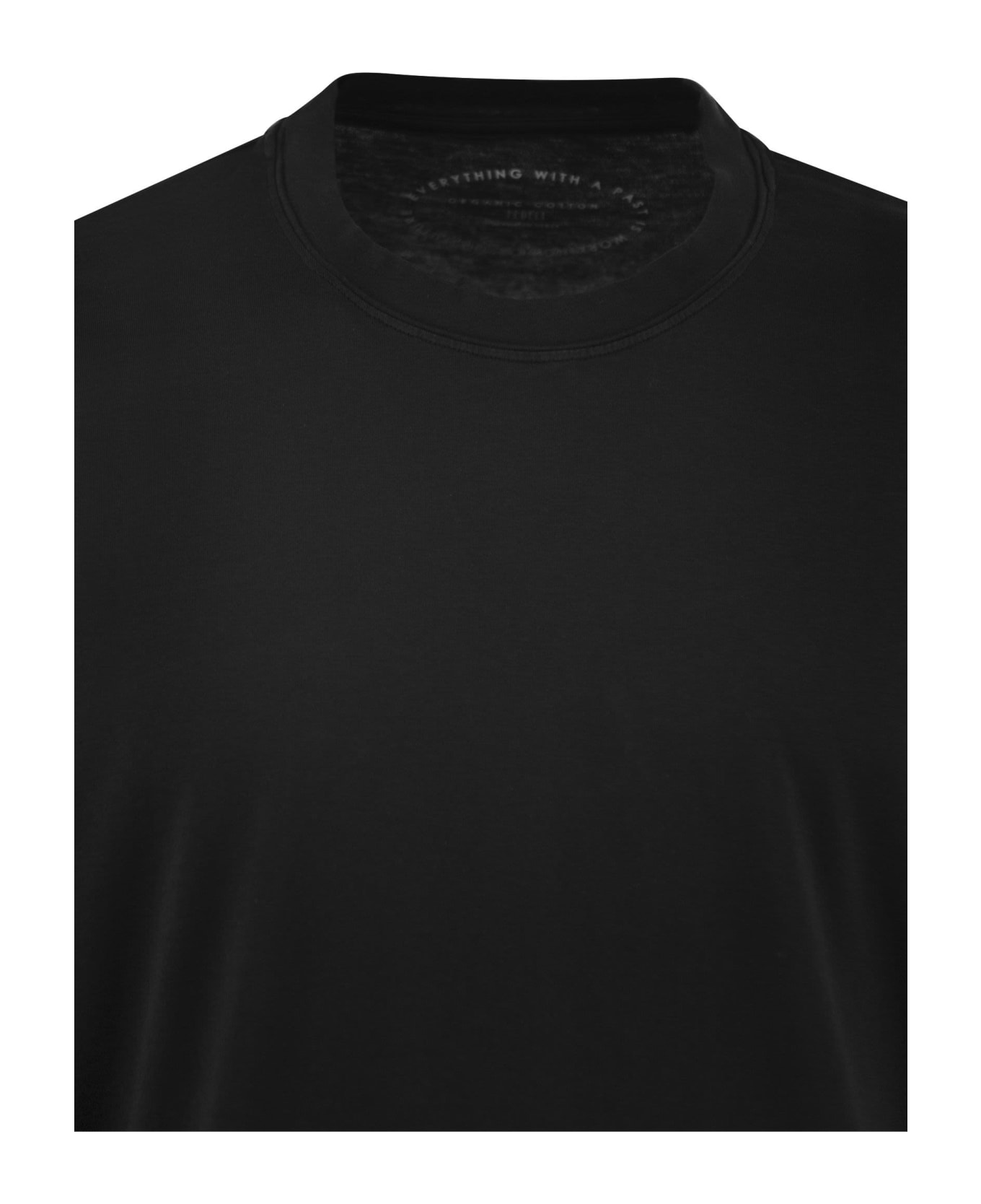 Fedeli Extreme Long-sleeved Giza Cotton T-shirt - Black