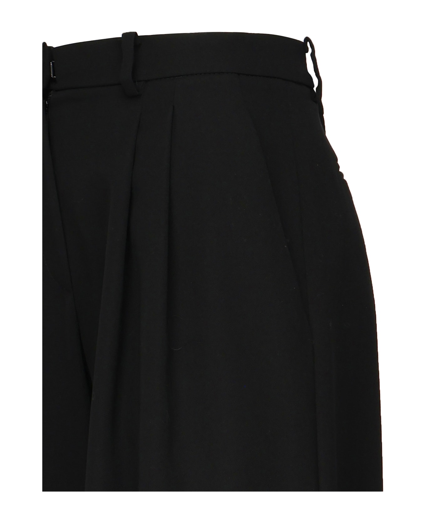 Magda Butrym Wide Wool Trousers - Black