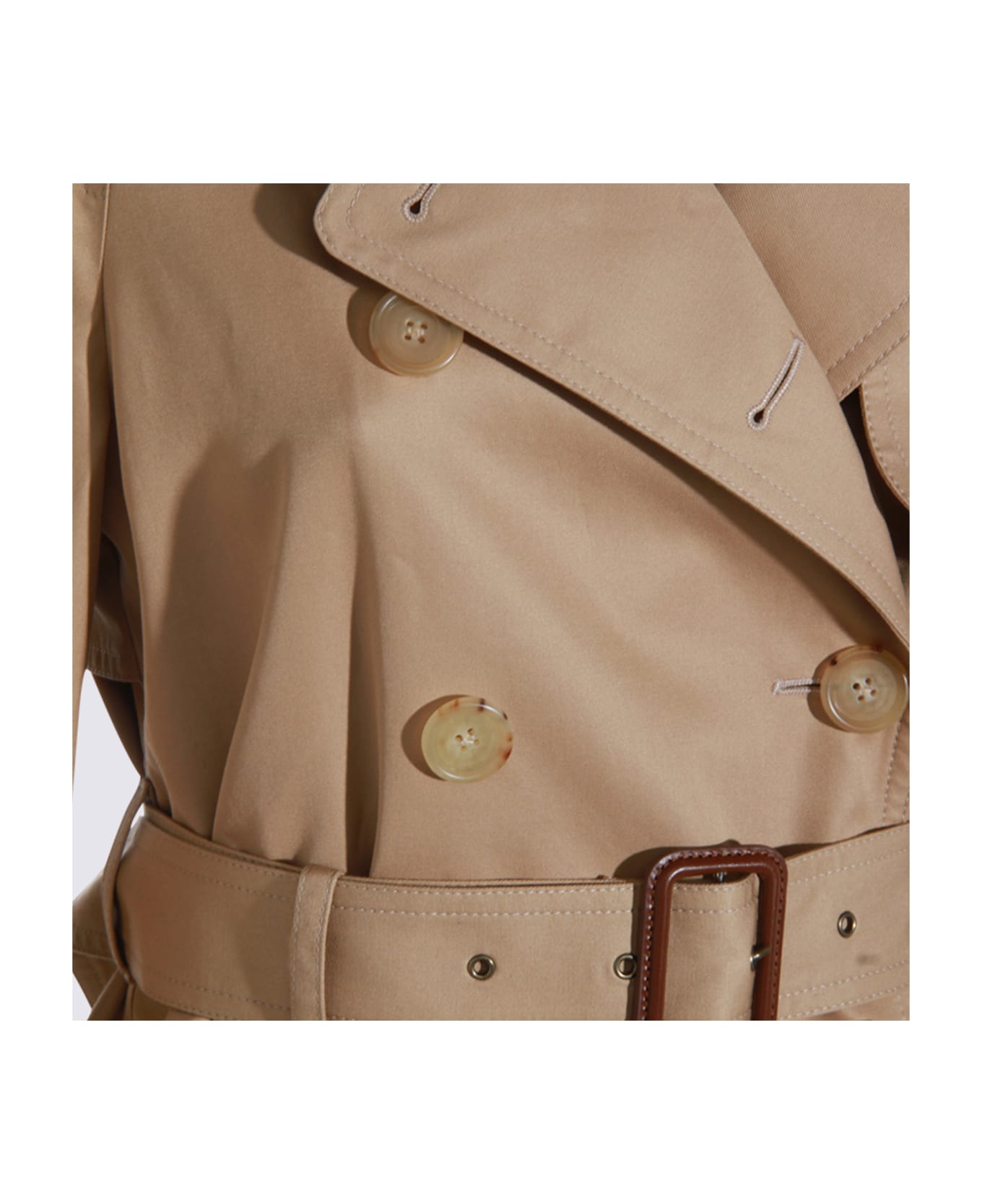 Chloé Beige Cotton Trench Coat - WORN BROWN