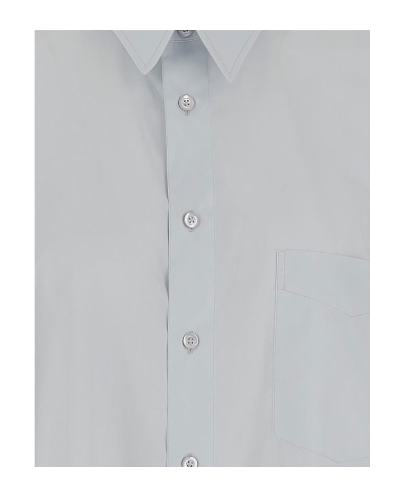 Maison Margiela Oversized Cotton Shirt - Blue