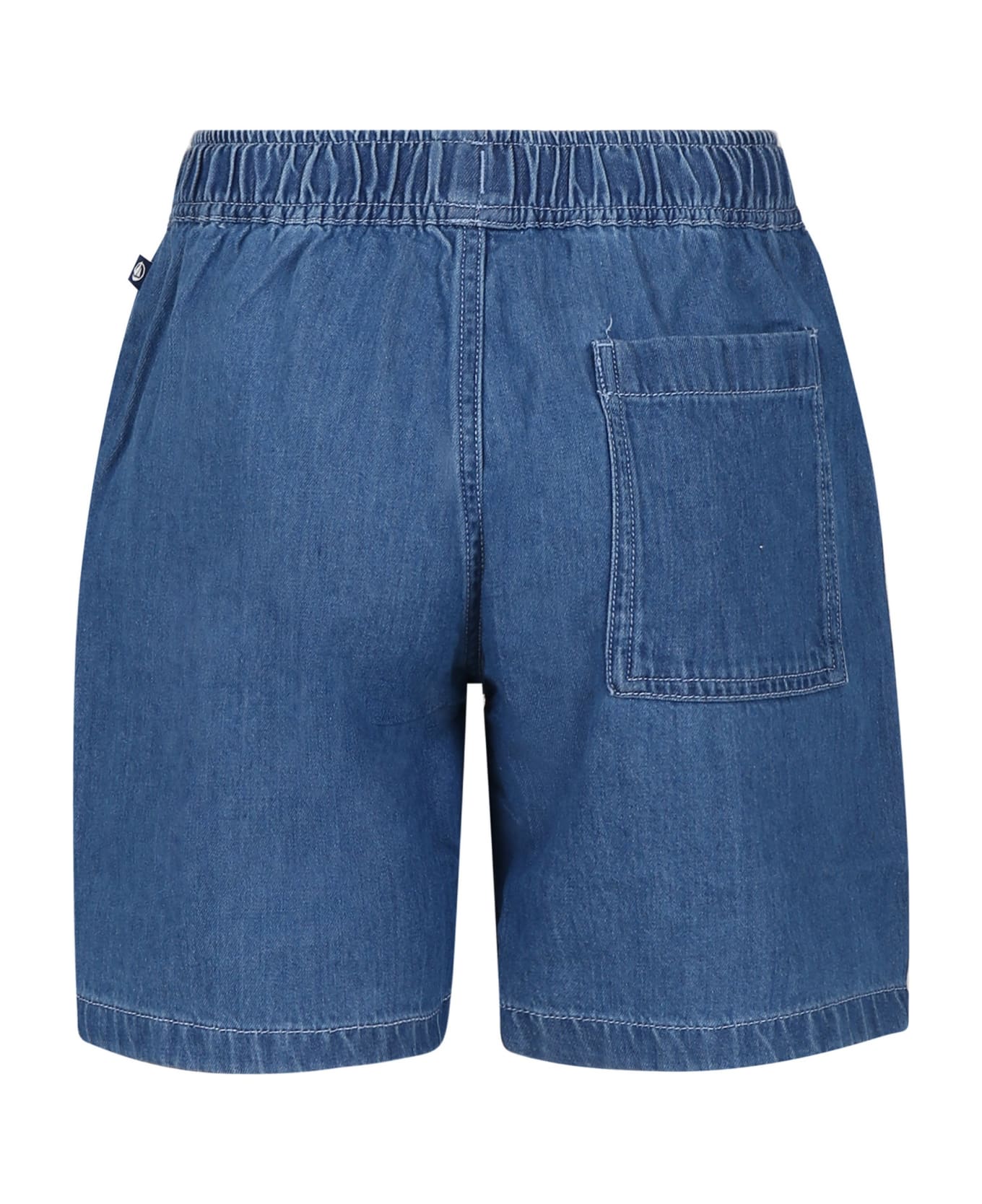 Petit Bateau Blue Shorts For Boy - Denim ボトムス