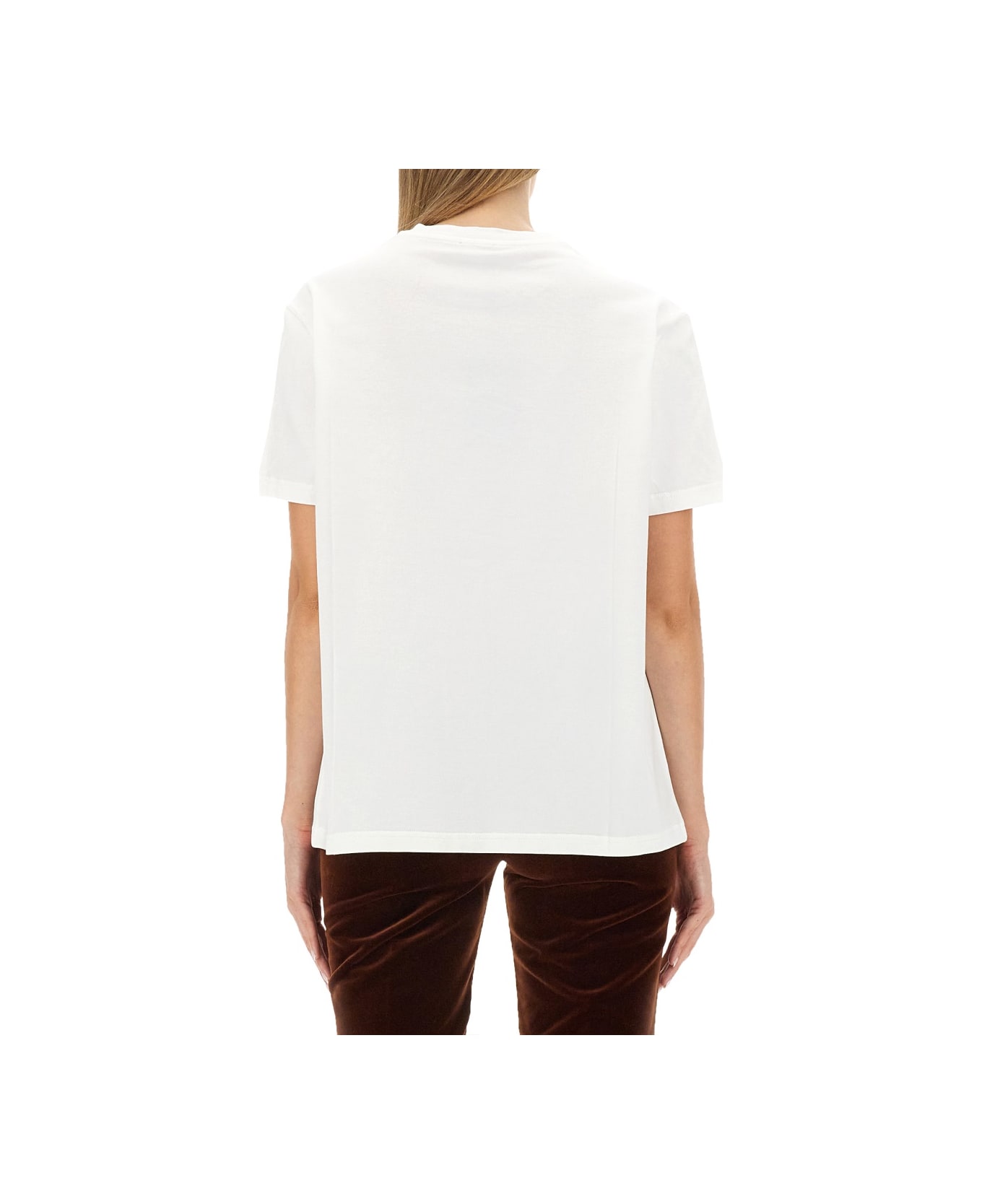 Etro T-shirt With Logo Embroidery - WHITE