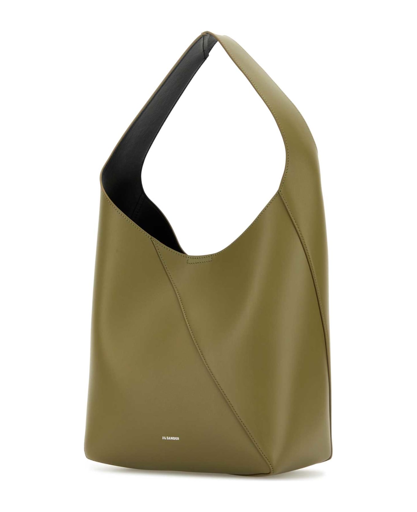 Jil Sander Sage Green Leather Medium Vertigo Shoulder Bag - DARKLINDEN