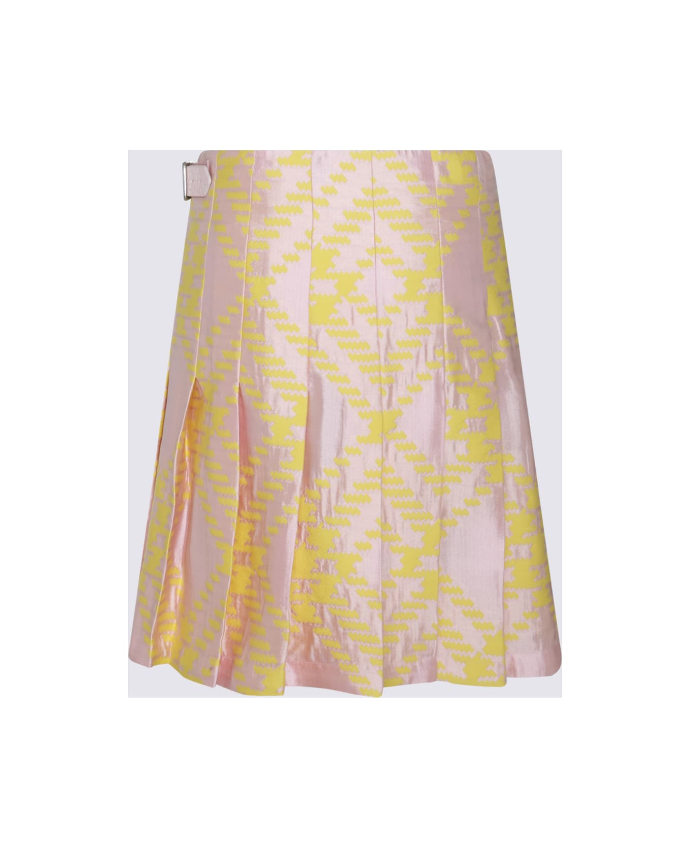 Burberry Pink And Yellow Cotton Skirt - CAMEO IP PTTN