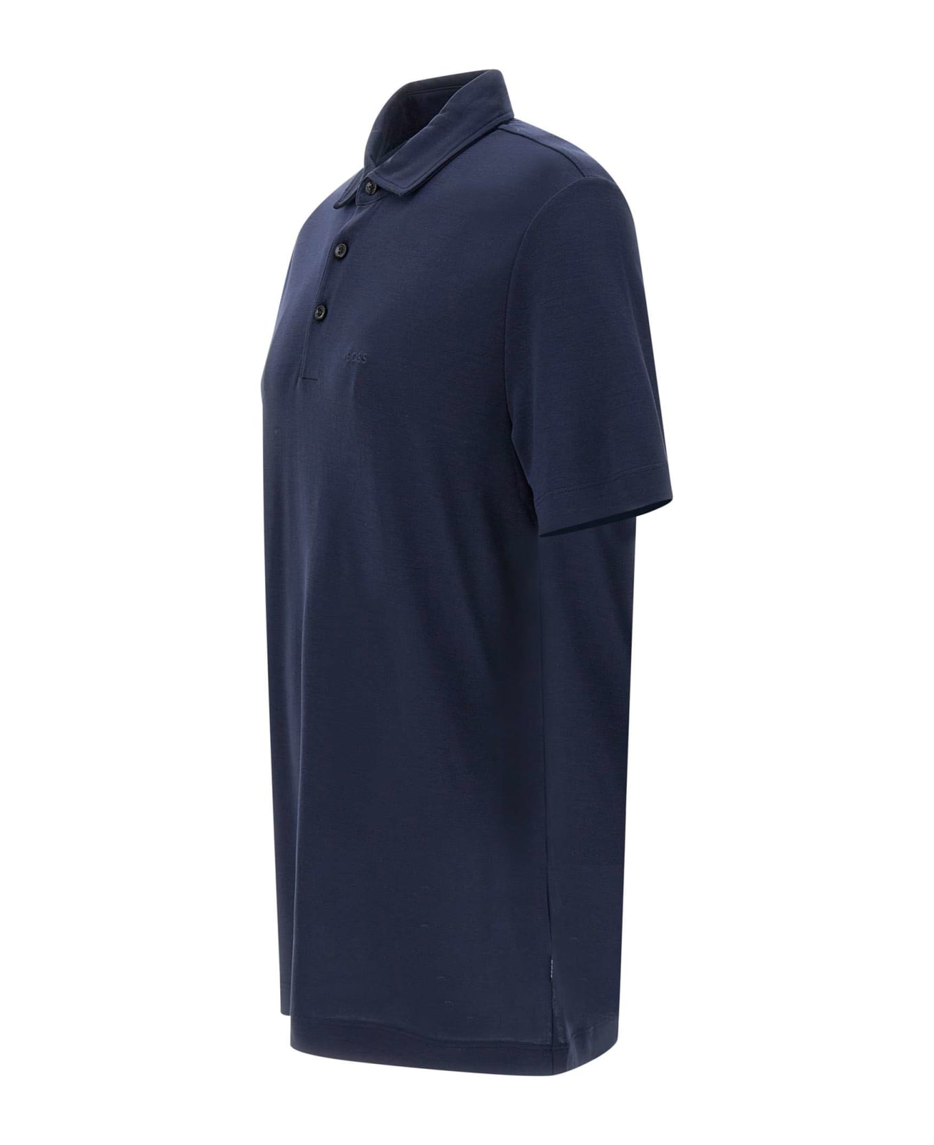 Hugo Boss "press55" Cotton Polo Shirt - BLUE