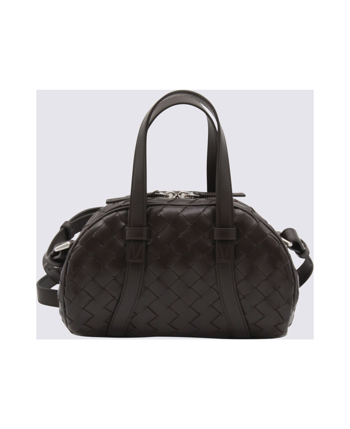 Bottega Veneta Dark Brown Leather Bag - FONDANT-SILVER