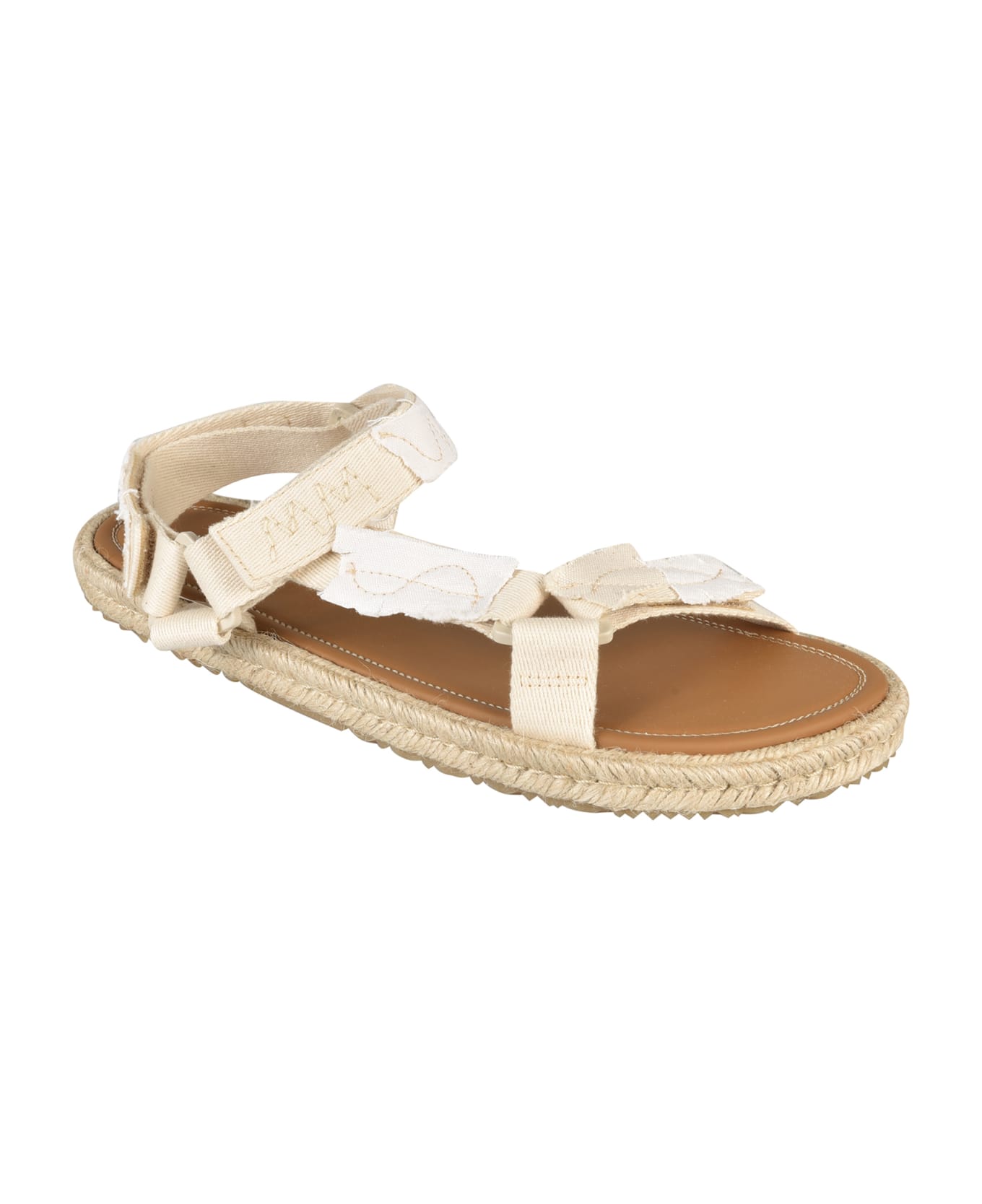 Maison Margiela Touch-strap Open Toe Flat Sandals - White