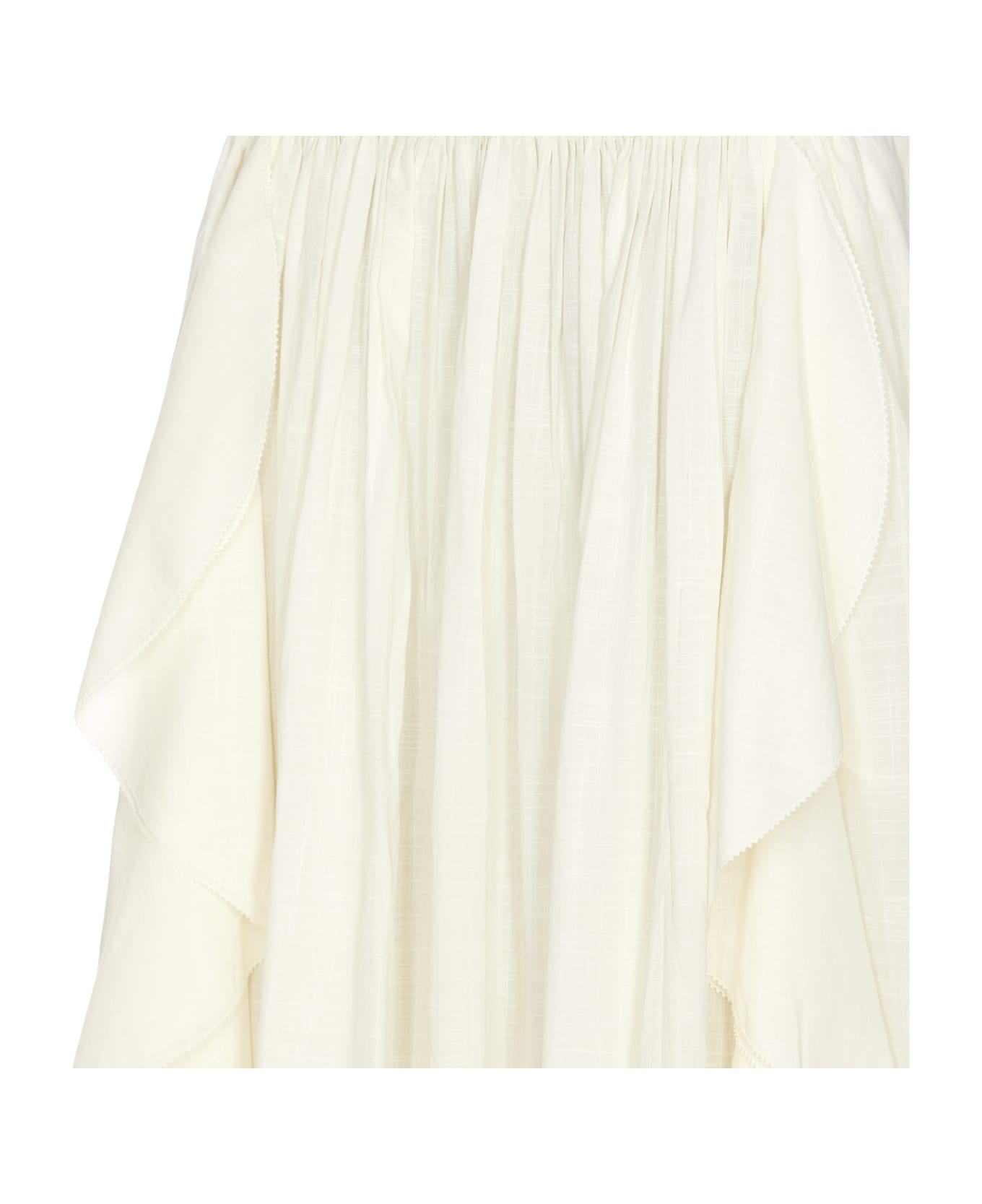 Zimmermann Acacia Ruffle Maxi Skirt - White
