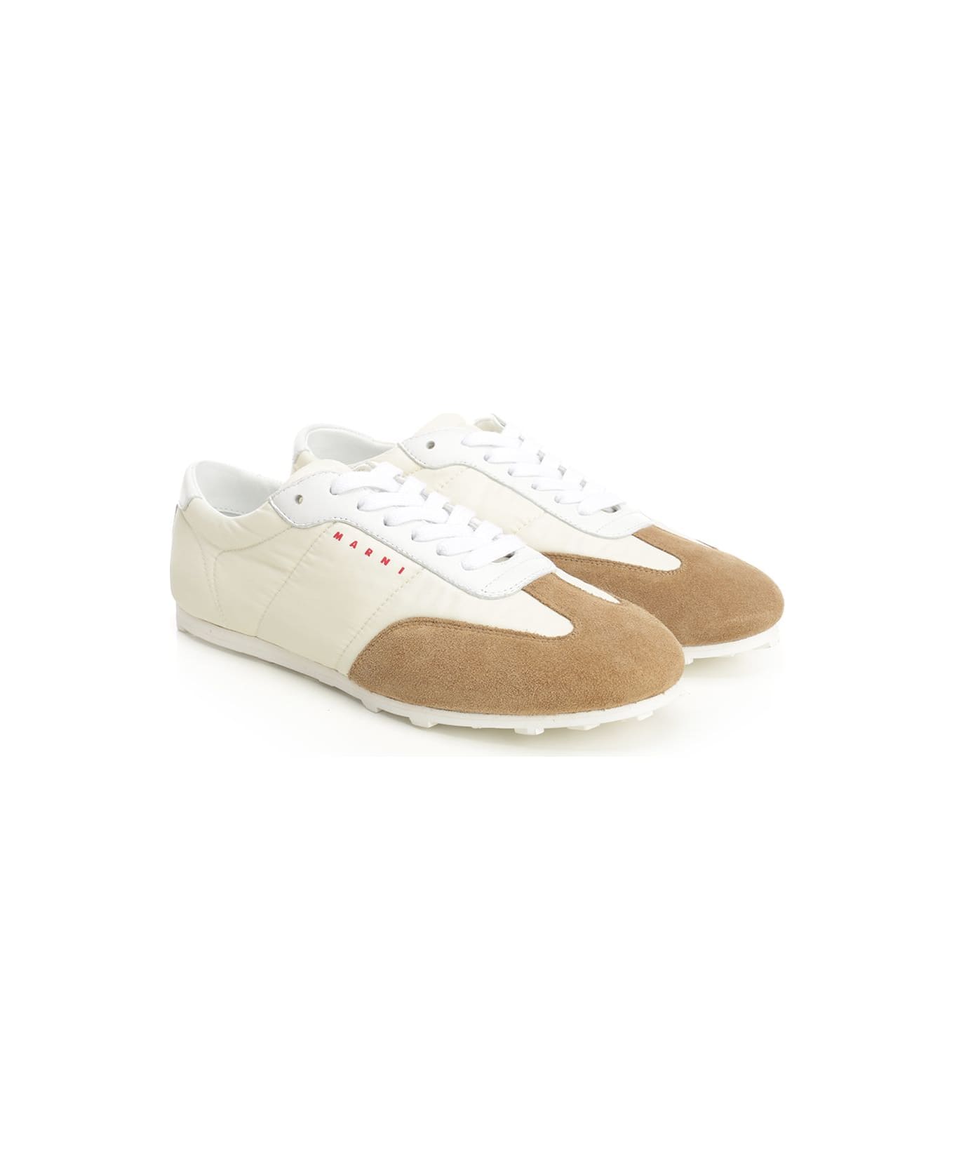 Marni Softy Soccer Sneaker - WHITE/NEUTRALS