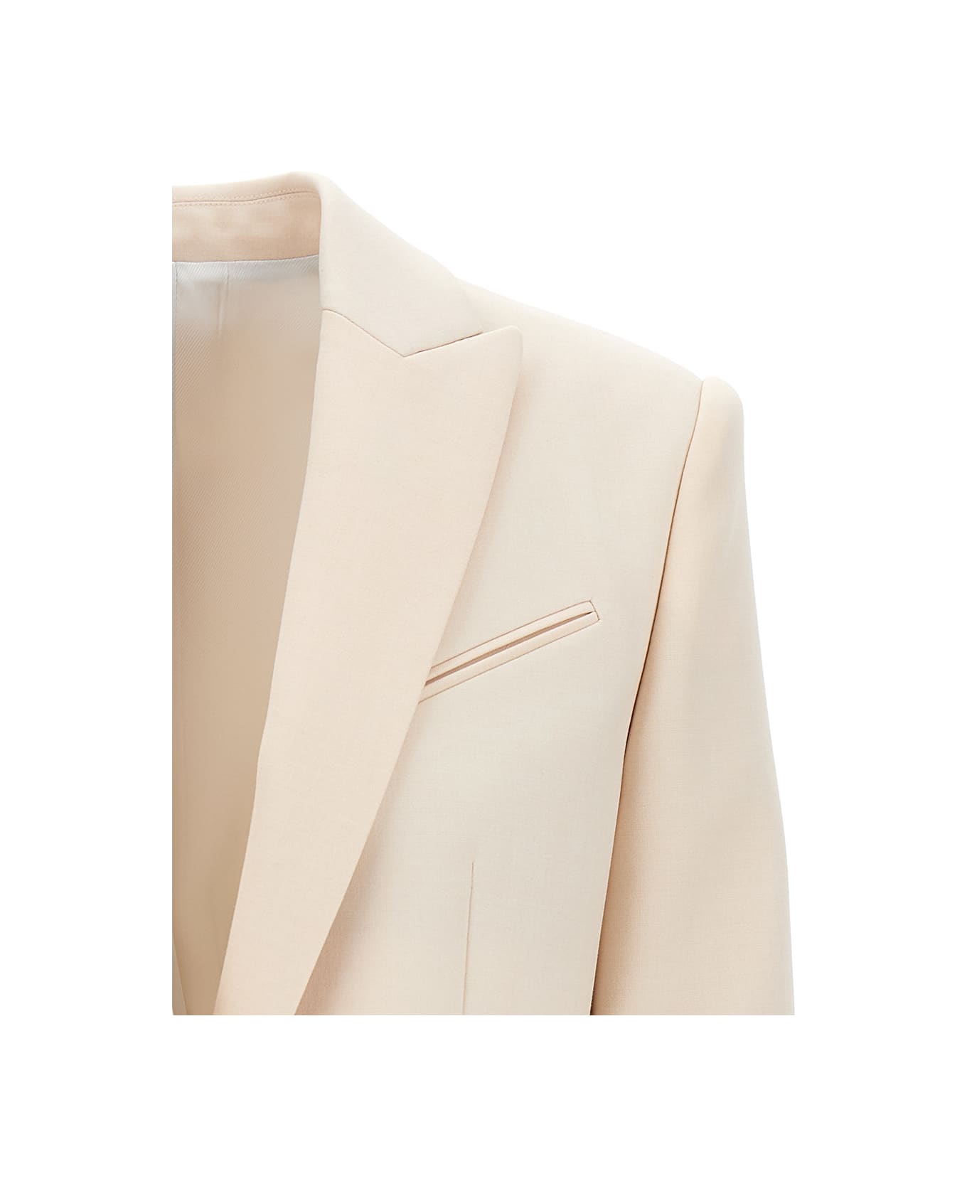 Philosophy di Lorenzo Serafini White Single-breasted Jacket With A Single Button In Wool Blend Woman - White