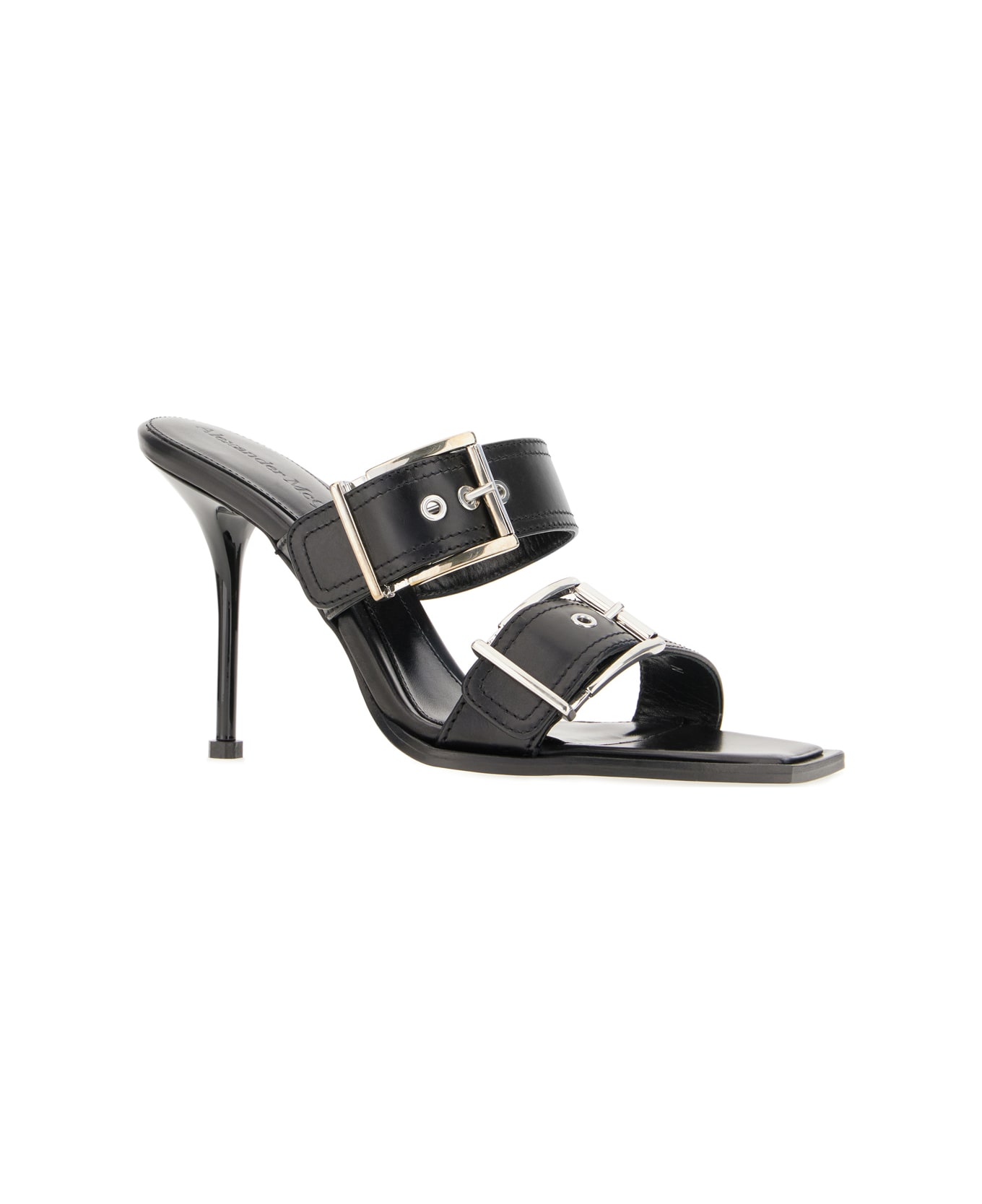 Alexander McQueen Black Leather Sandals - 1081