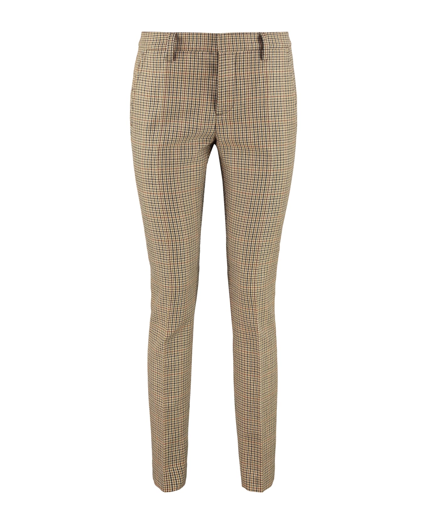 Dsquared2 Prince Of Wales Checked Virgin Wool Trousers - Beige