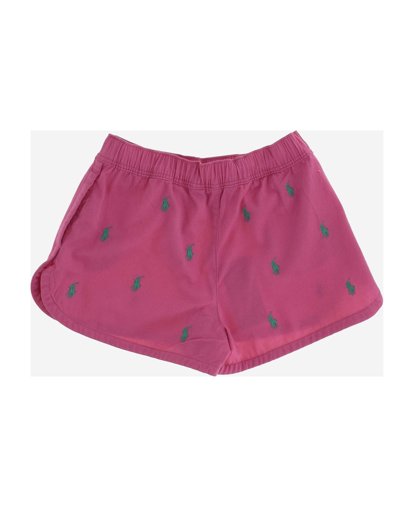 Polo Ralph Lauren Cotton Short Pants With Logo - Pink ボトムス