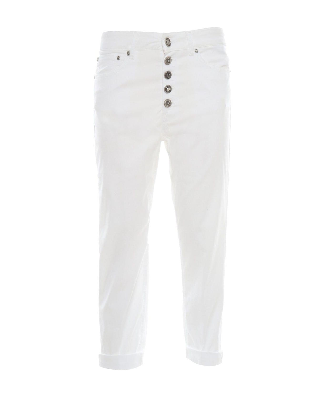 Dondup Logo-patch Cropped Jeans