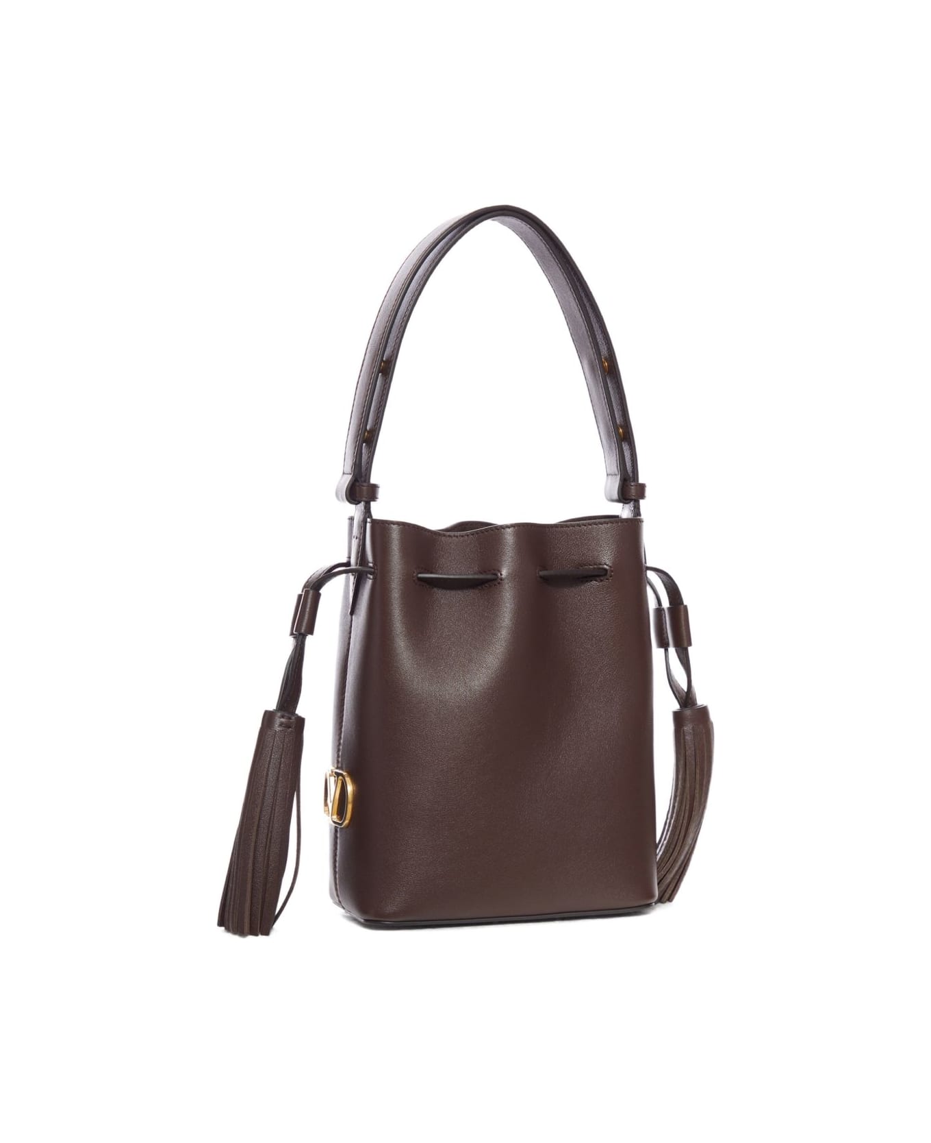 Valentino Garavani So Seau Small Leather Bucket Bag - Marrone scuro