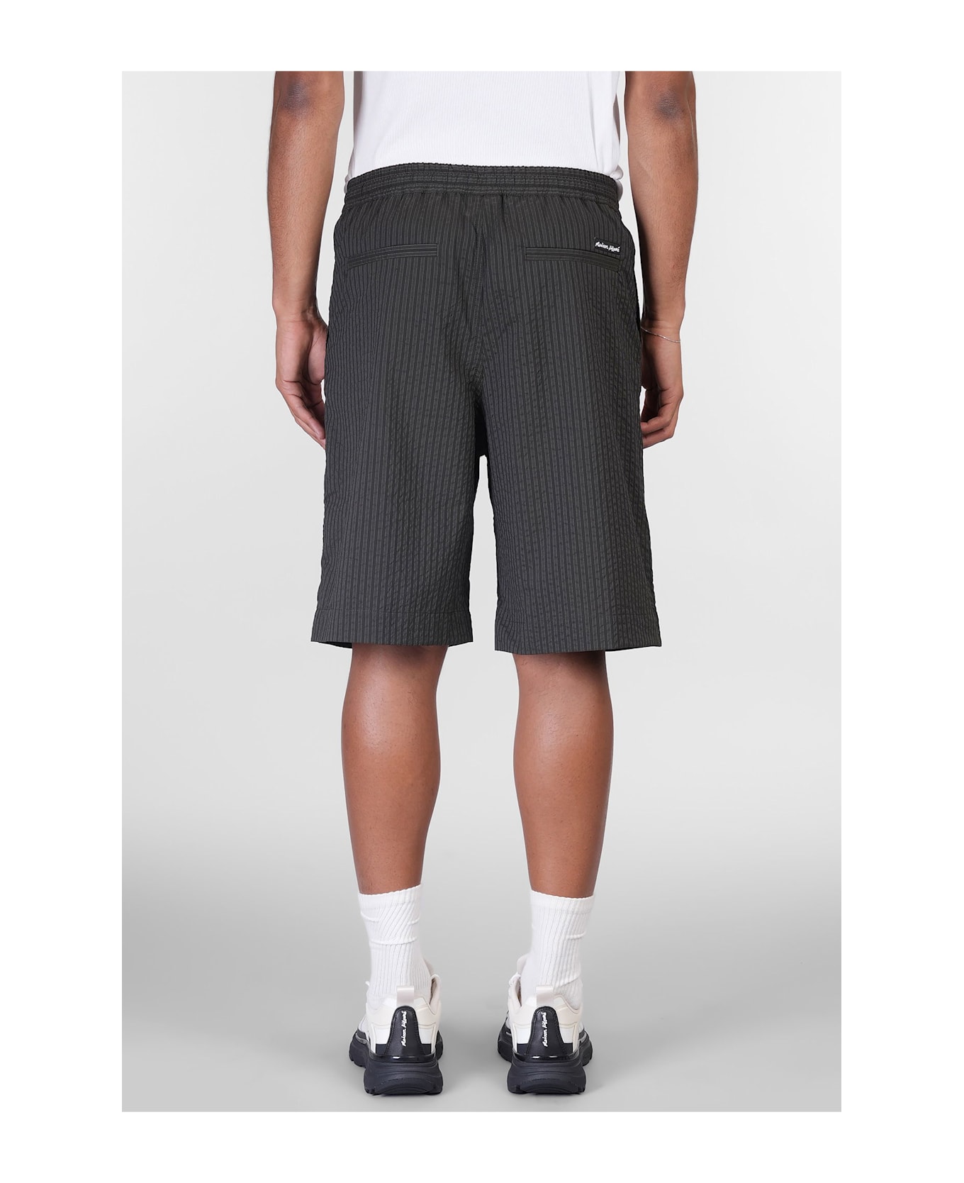 Maison Kitsuné Shorts In Black Polyester - black