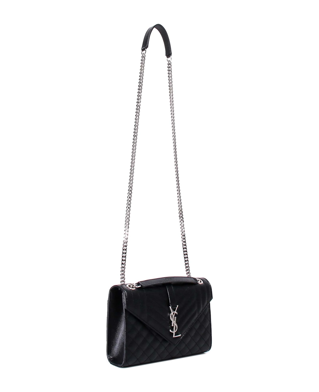 Saint Laurent Envelope Shoulder Bag - BLACK