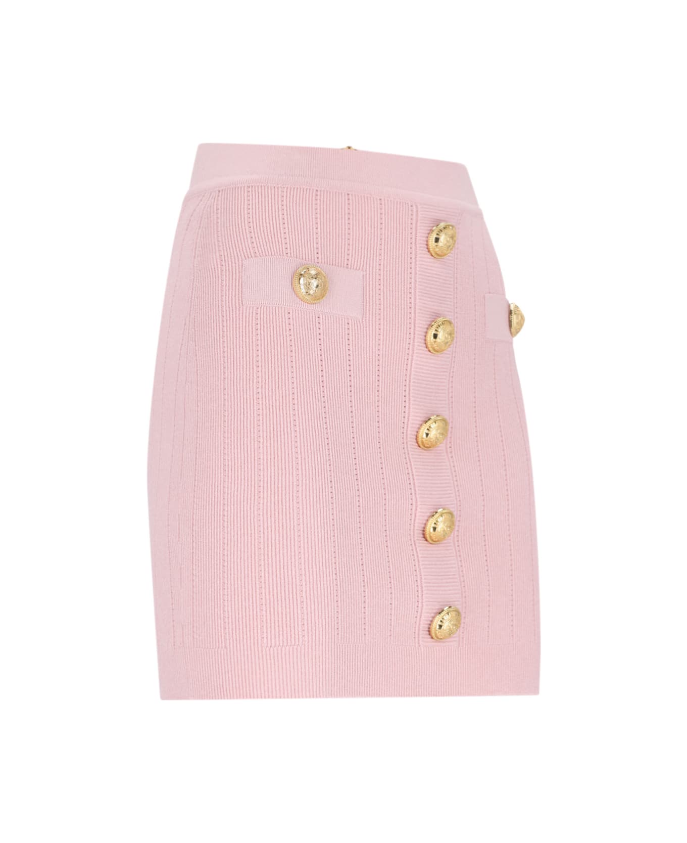 Balmain Knitted Mini Skirt - Pink
