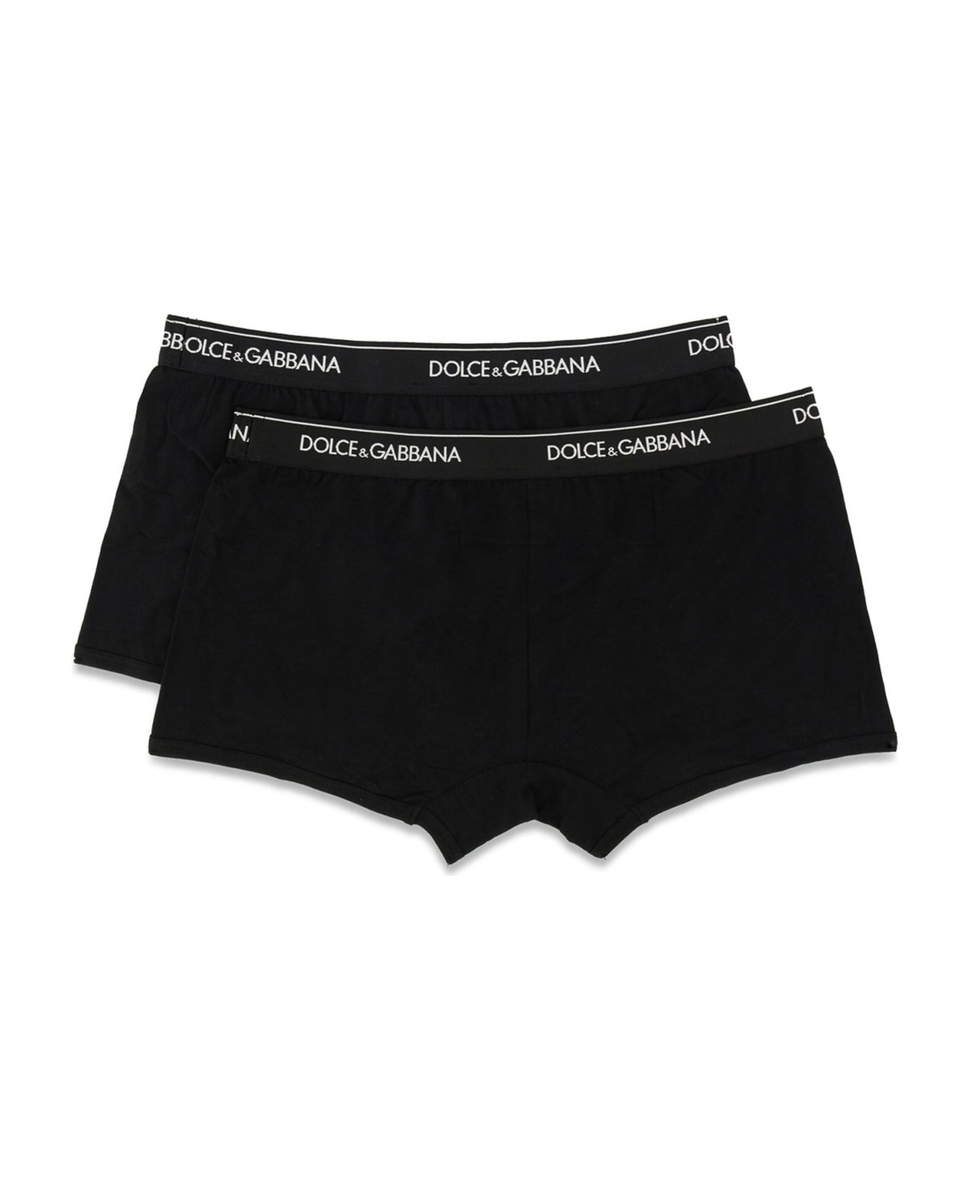 Dolce & Gabbana Pack Of Two Boxers - BLACK