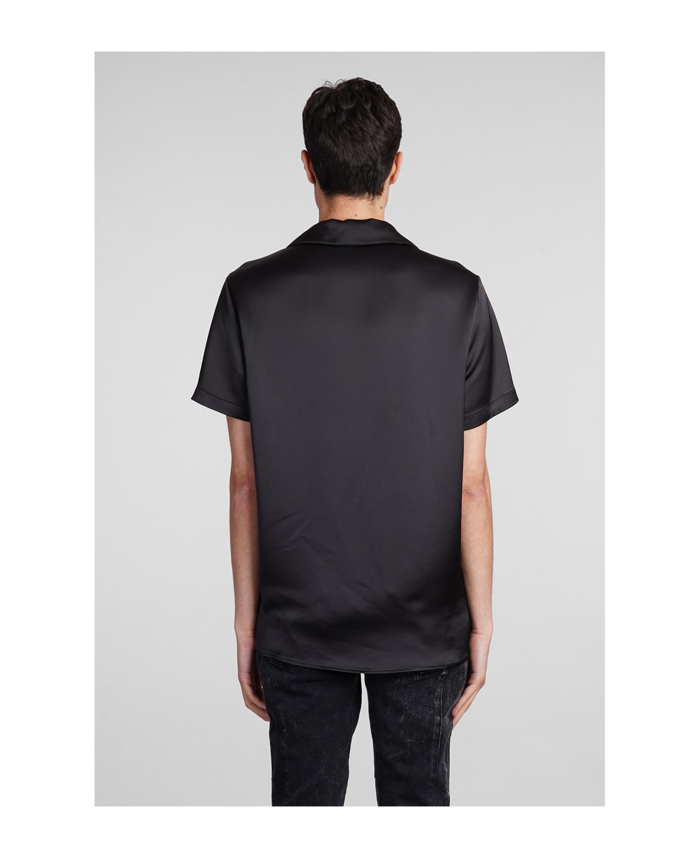 Balmain Shirt In Black Polyester - black シャツ