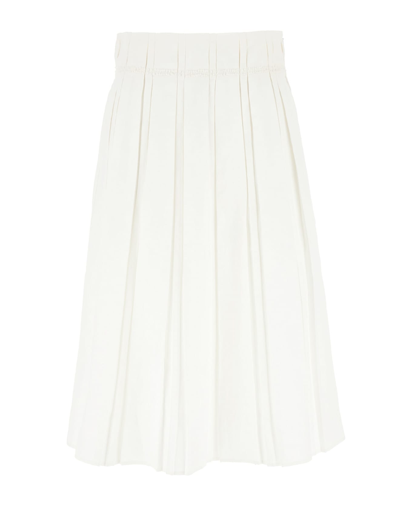 Jil Sander Midi Skirt - White