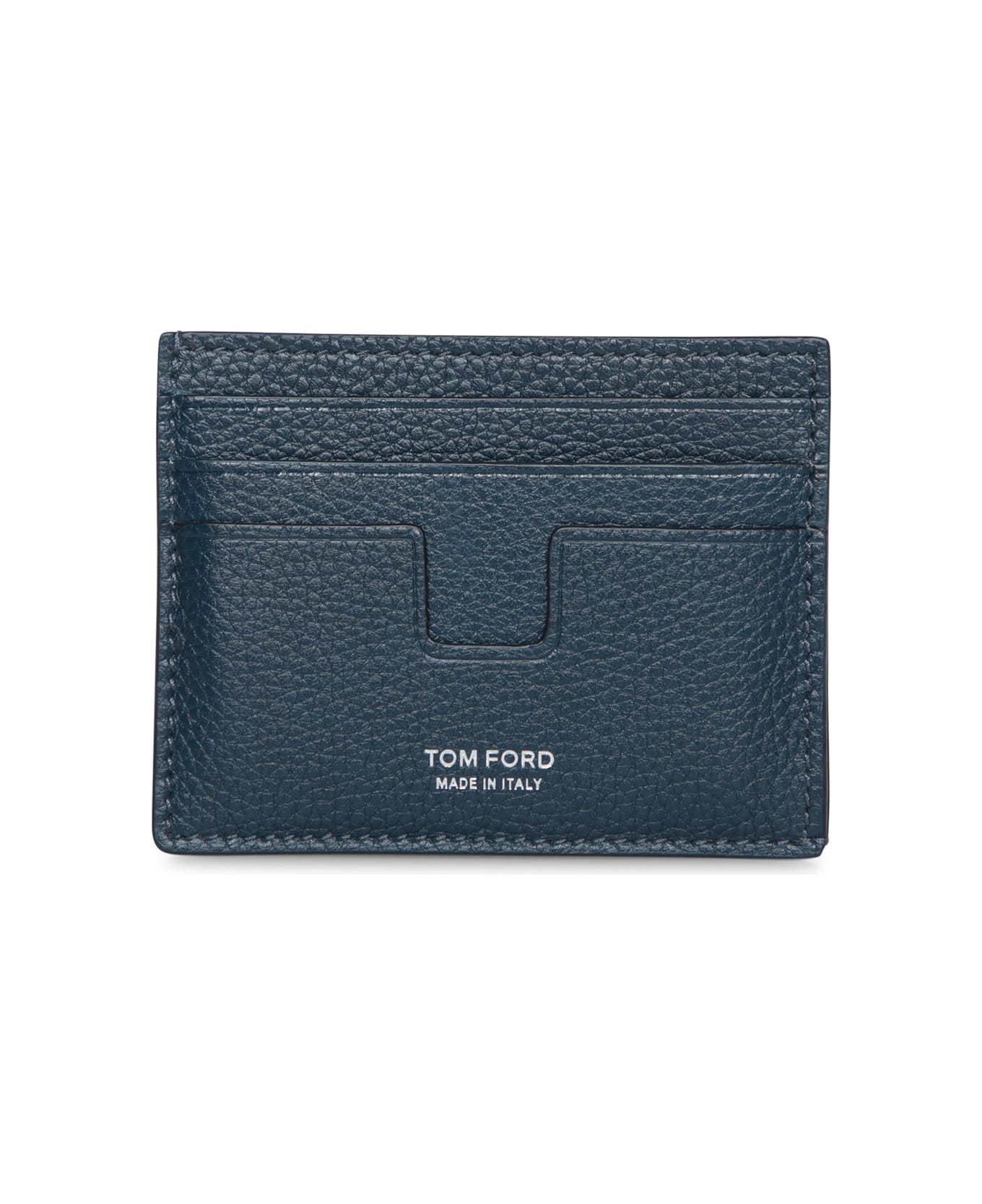 Tom Ford Soft Grain Blue Card Holder - Blue