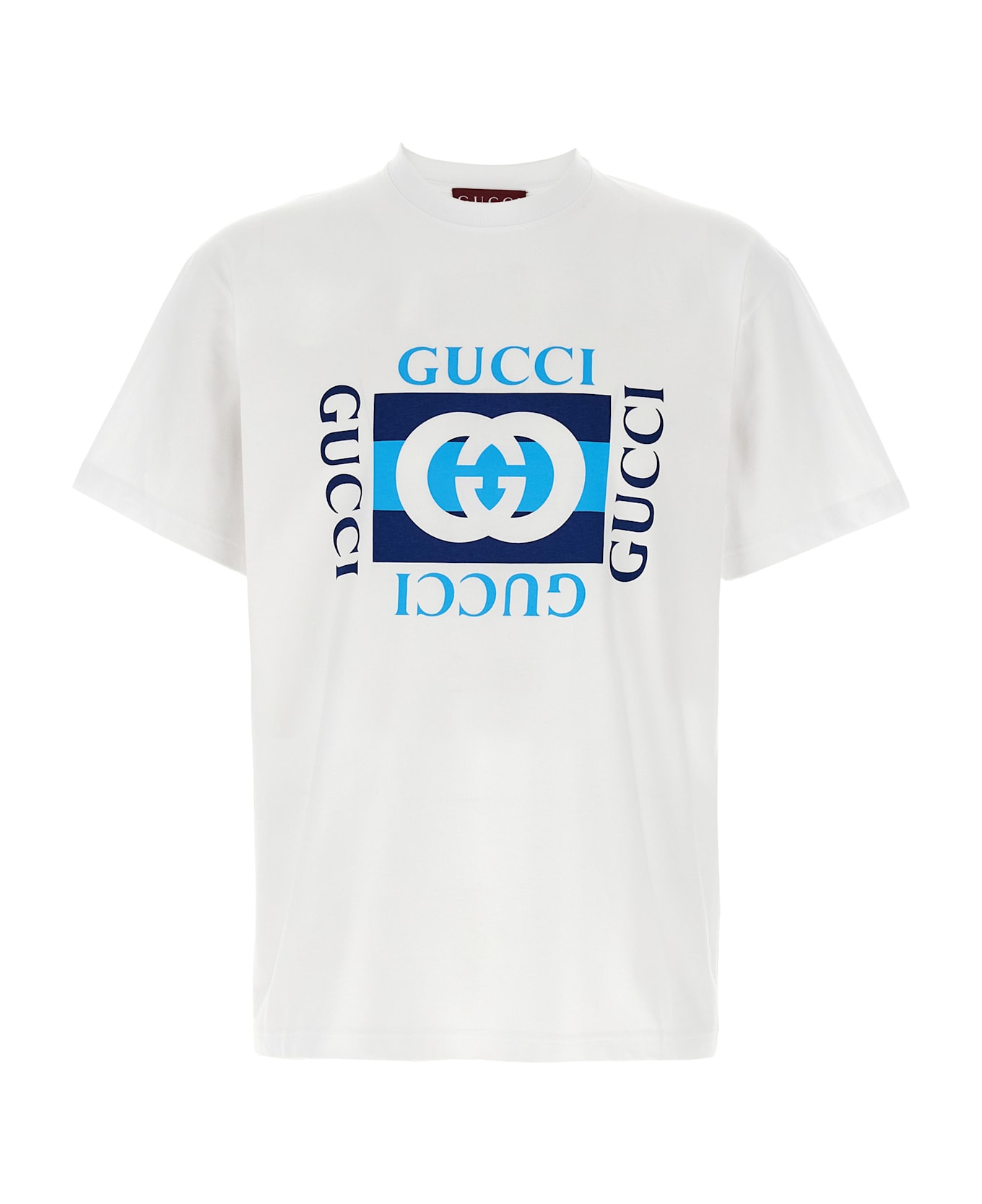 Gucci 
gucci Incrocio Gg
 Print T-shirt - White