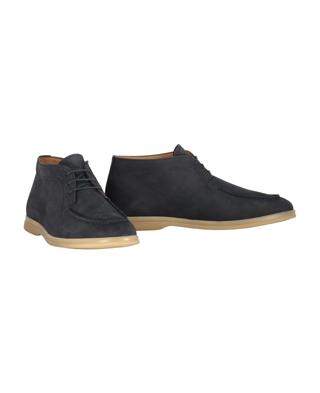 Bruno Magli Leather Lace-up Shoes - blue ローファー＆デッキシューズ