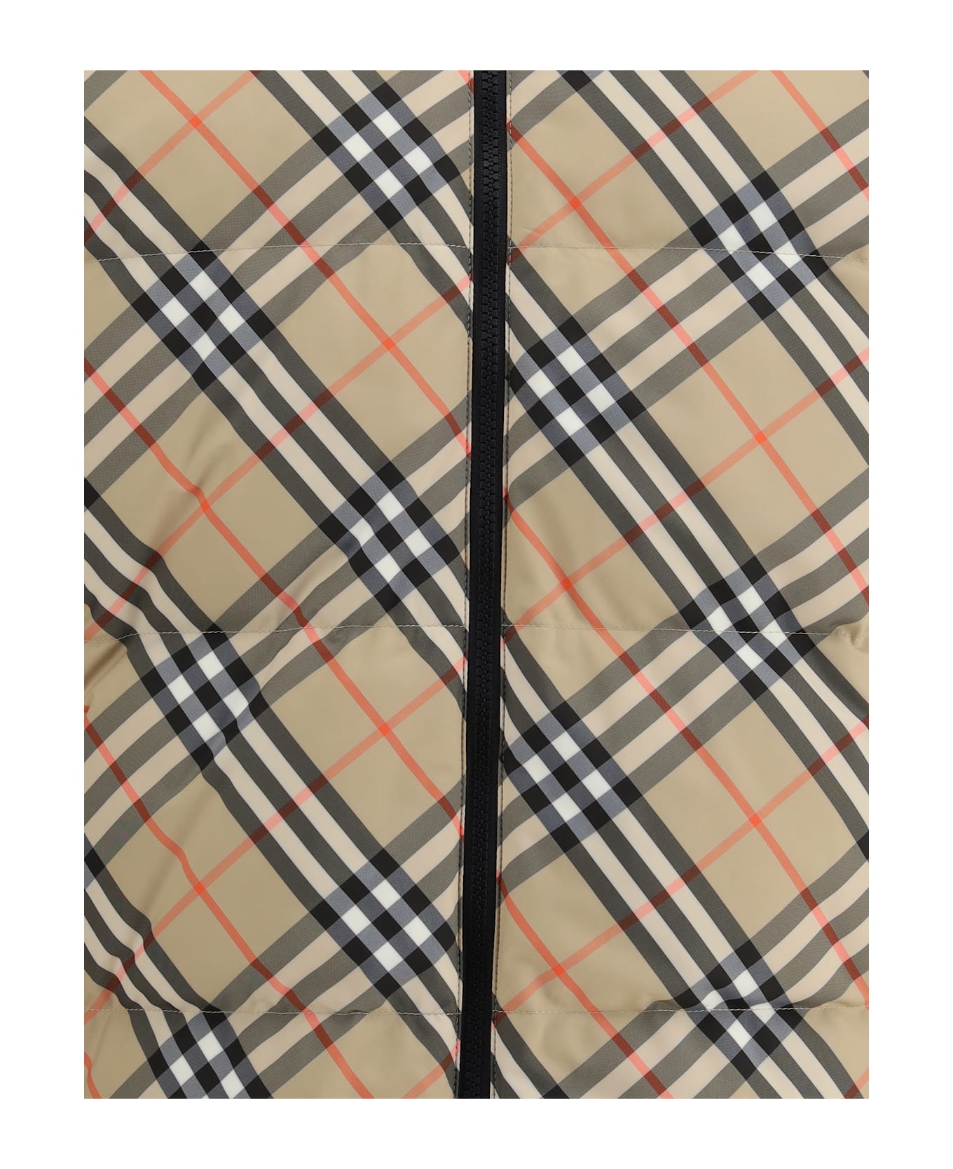 Burberry Check Down Jacket - NEUTRALS