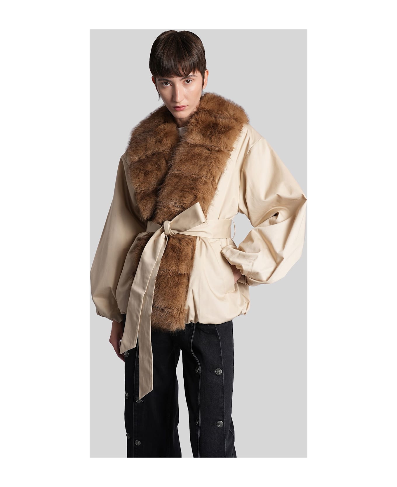 Rotate by Birger Christensen Casual Jacket In Beige Polyester - beige