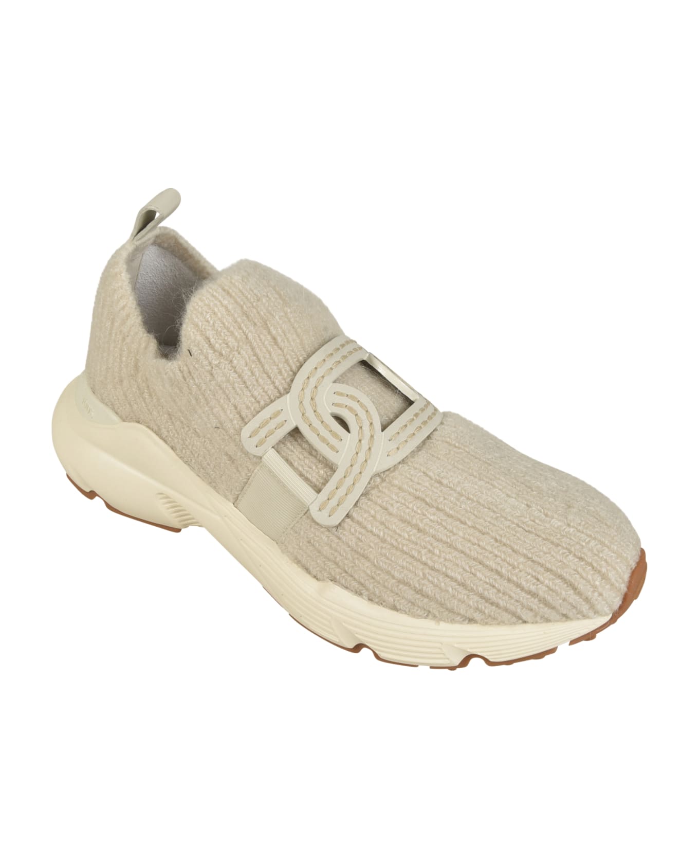 Tod's Ribbed Knit Sneakers - White