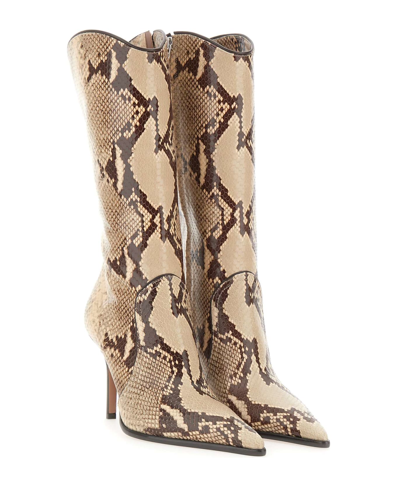 Paris Texas 'ahsley Midcalf' Leather Boots - BEIGE