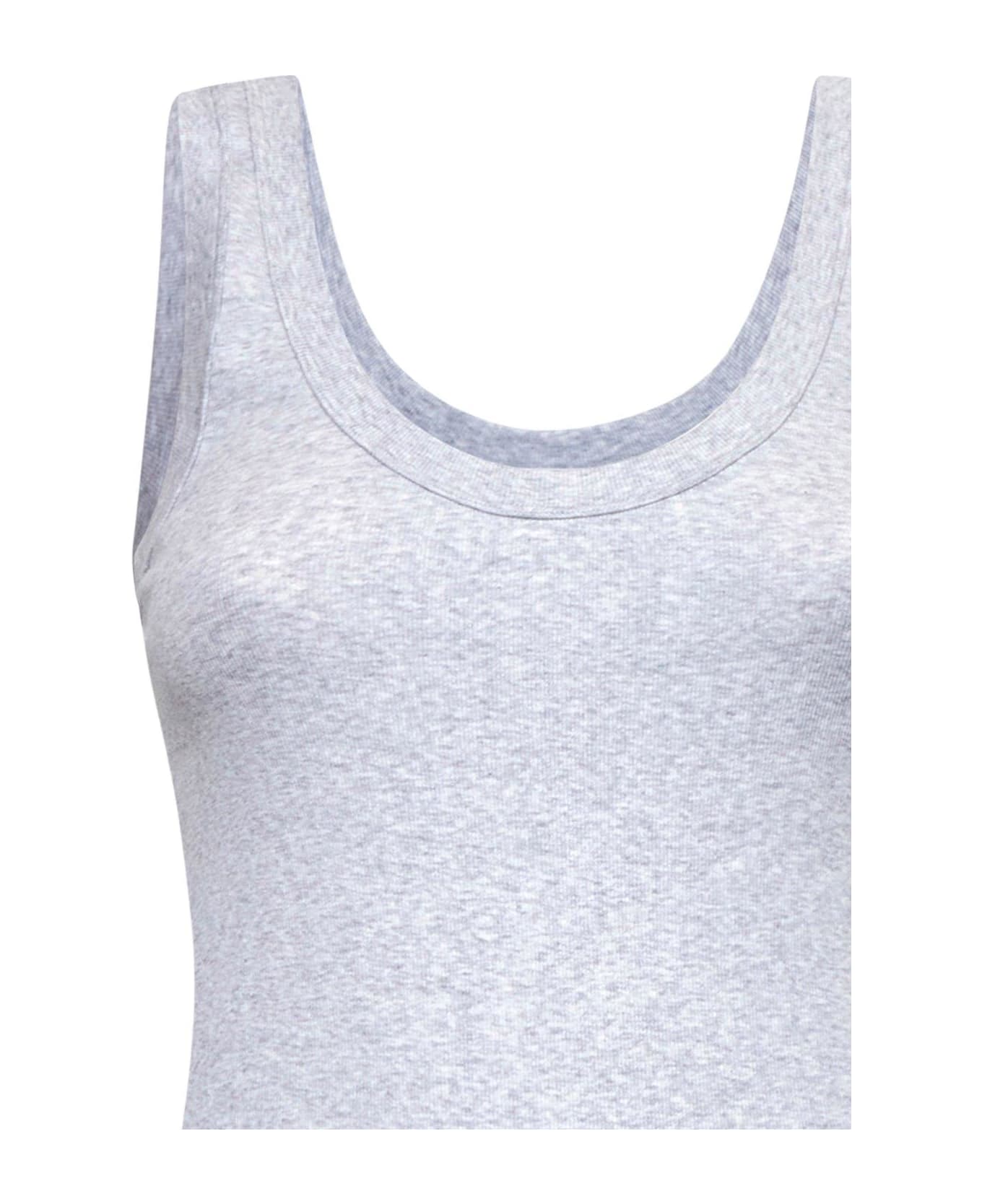 Brunello Cucinelli Sleeveless Ribbed Tank Top - GREY